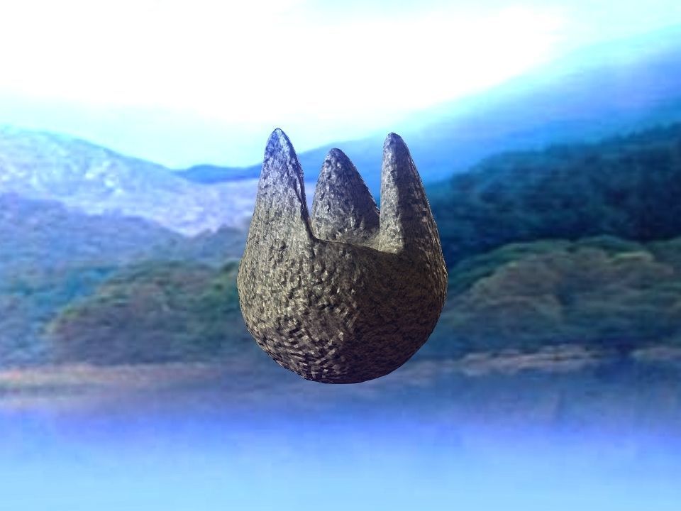 3 Mountains terrain Low-poly 3D model_39