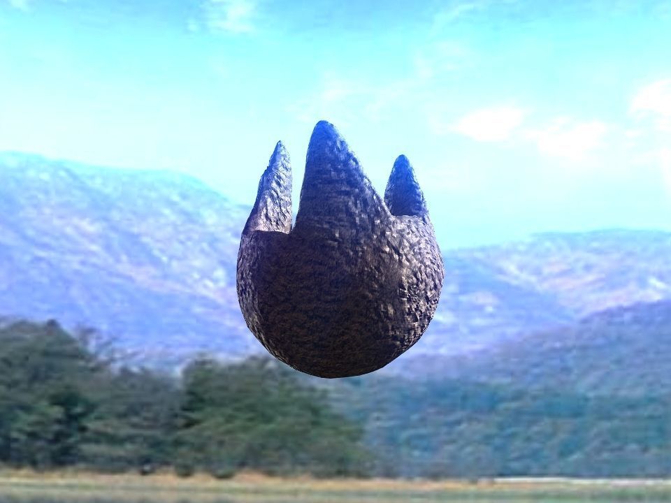 3 Mountains terrain Low-poly 3D model_73