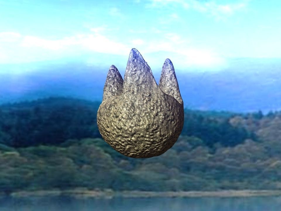 3 Mountains terrain Low-poly 3D model_68