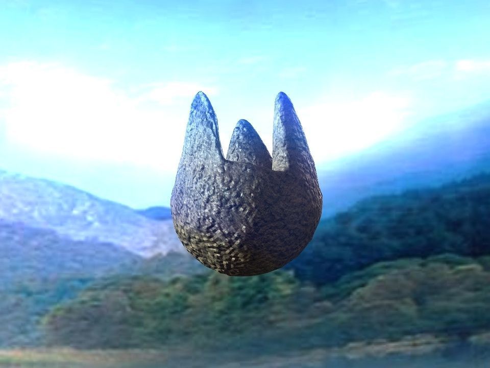 3 Mountains terrain Low-poly 3D model_65