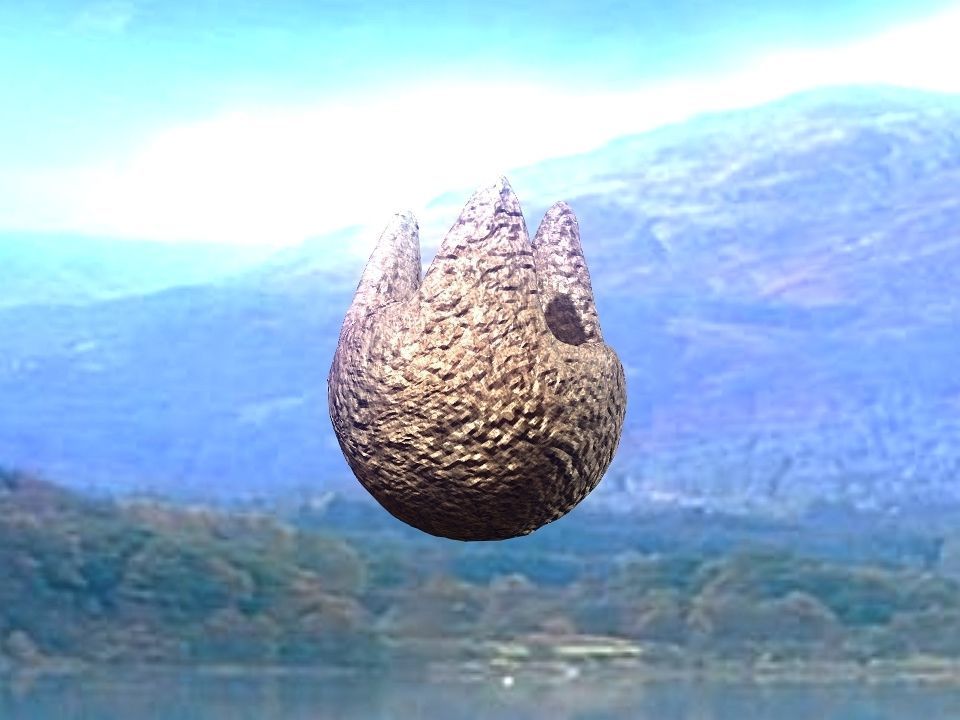 3 Mountains terrain Low-poly 3D model_63