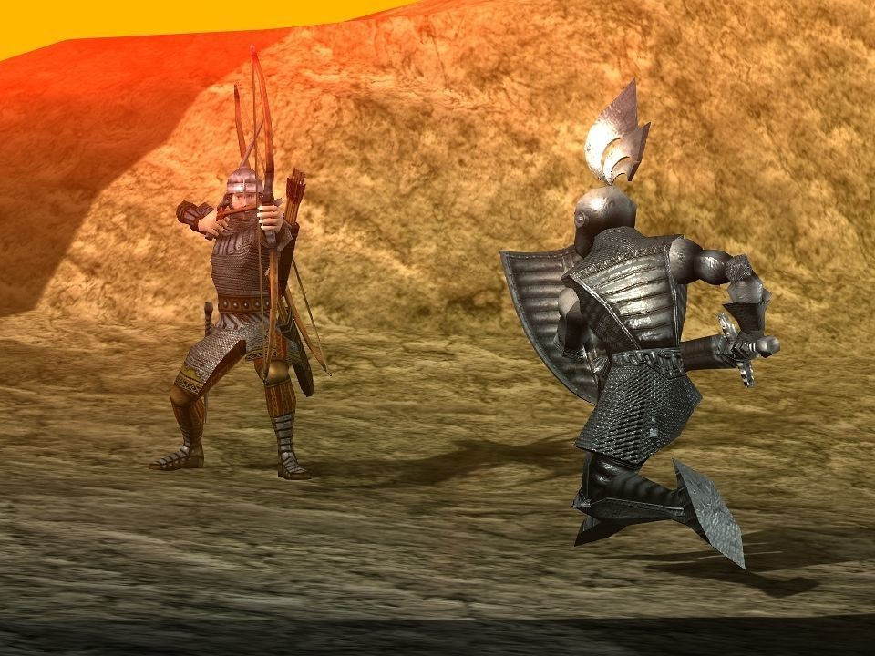 3 Mountains terrain Low-poly 3D model_10