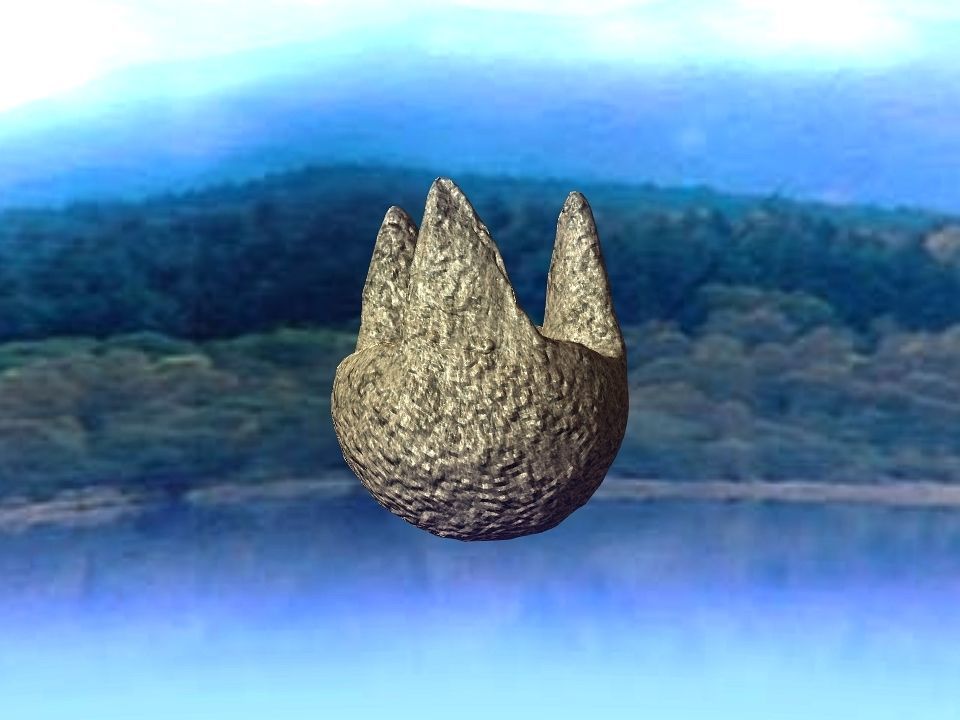 3 Mountains terrain Low-poly 3D model_34