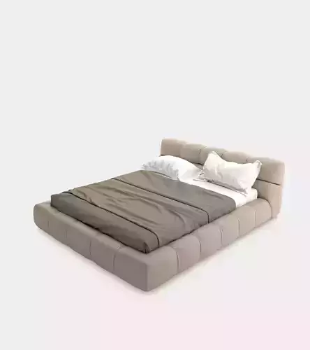Modern leather bed 3D model