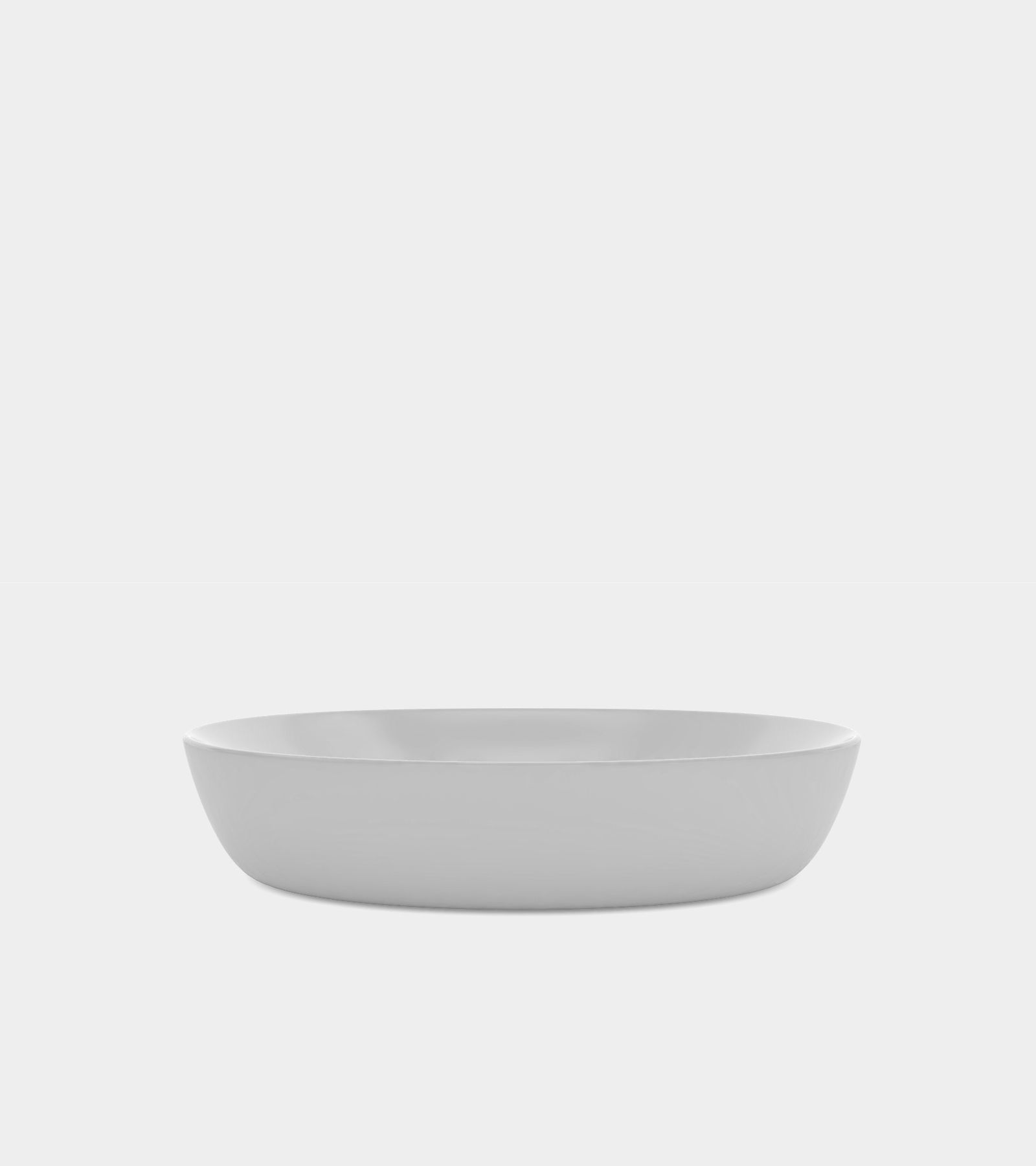 White wash basin with a round shape 3D model_1