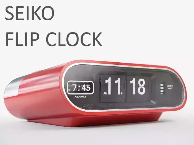 Seiko Flip Alarm Clock 3D model