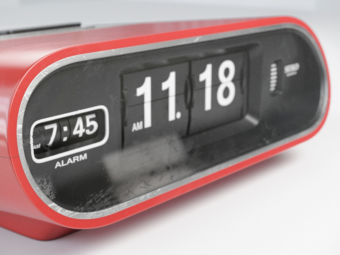 Seiko Flip Alarm Clock 3D model_6