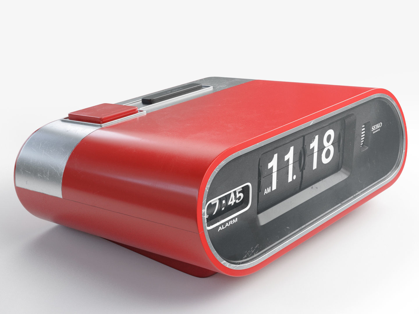 Seiko Flip Alarm Clock 3D model_3