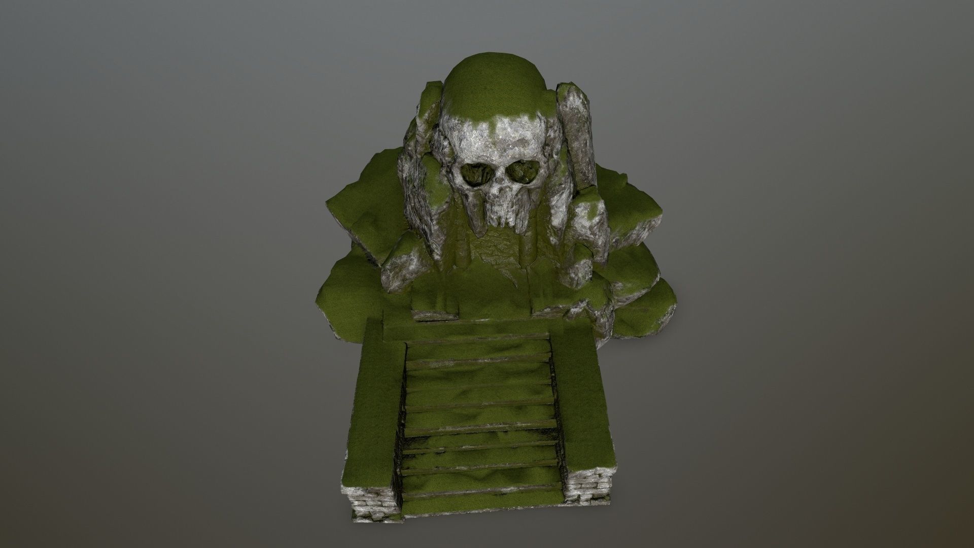 skull cave Low-poly 3D model_15
