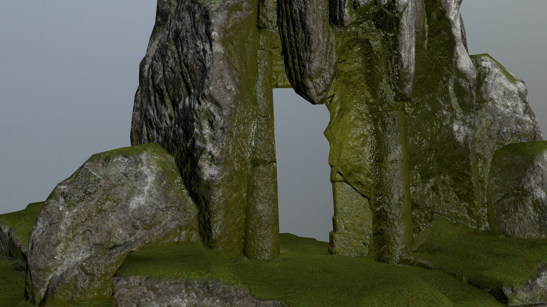 skull cave Low-poly 3D model_12