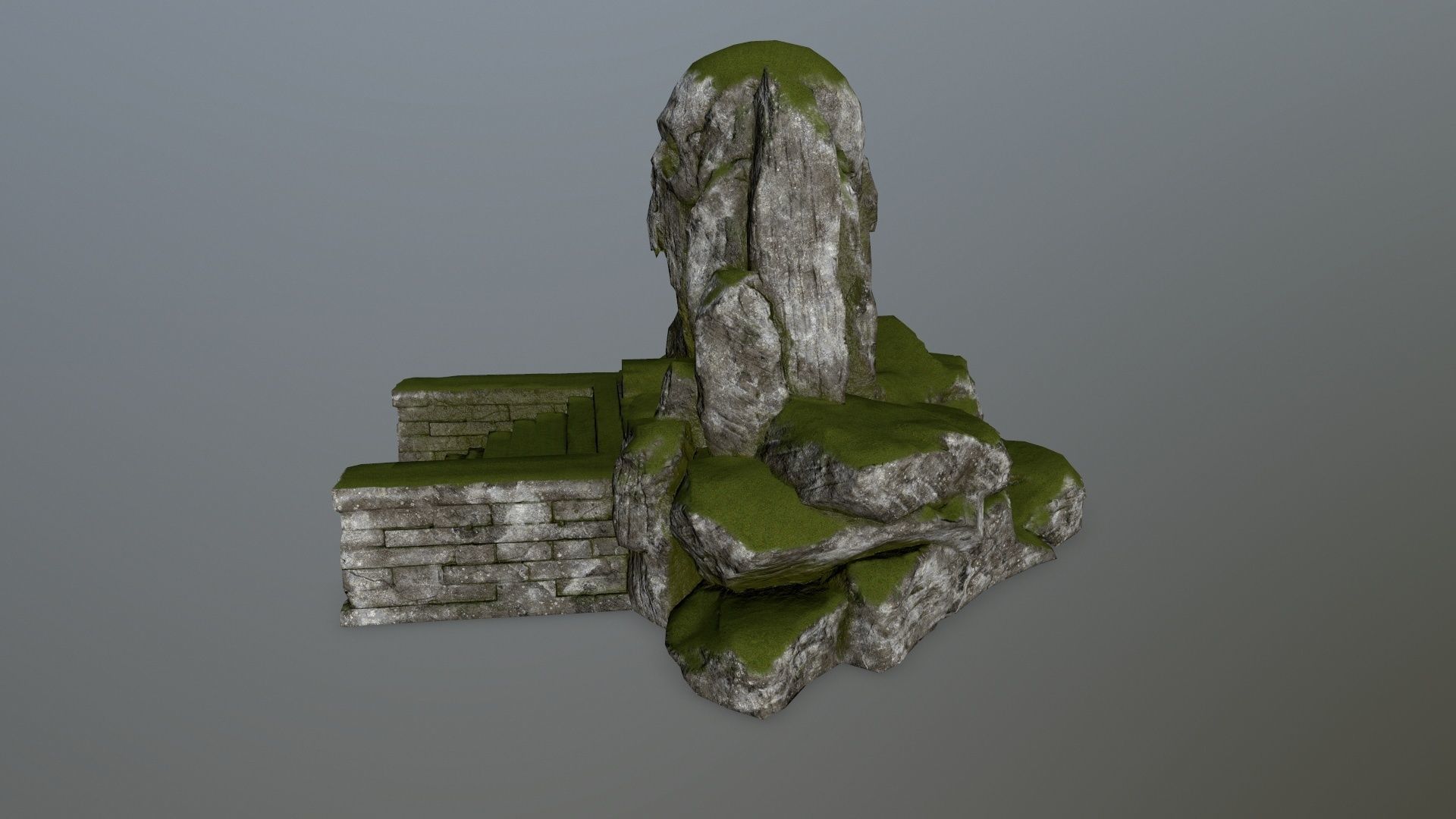 skull cave Low-poly 3D model_6