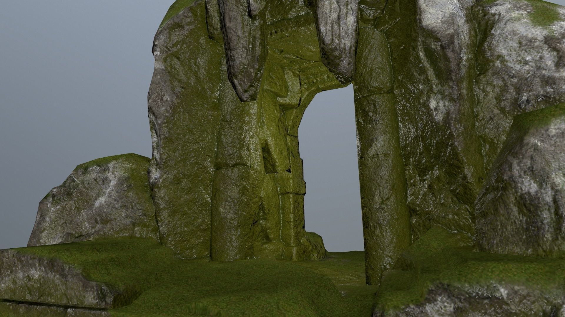 skull cave Low-poly 3D model_11