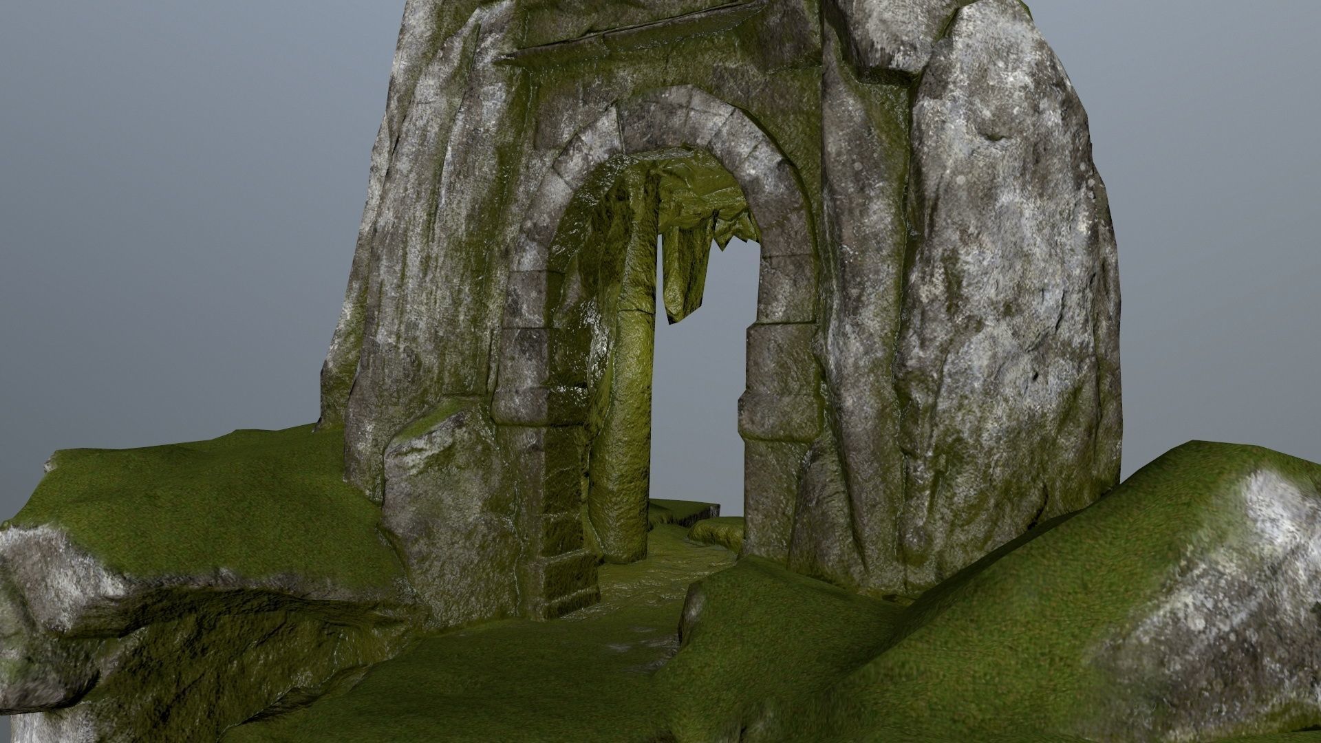 skull cave Low-poly 3D model_14