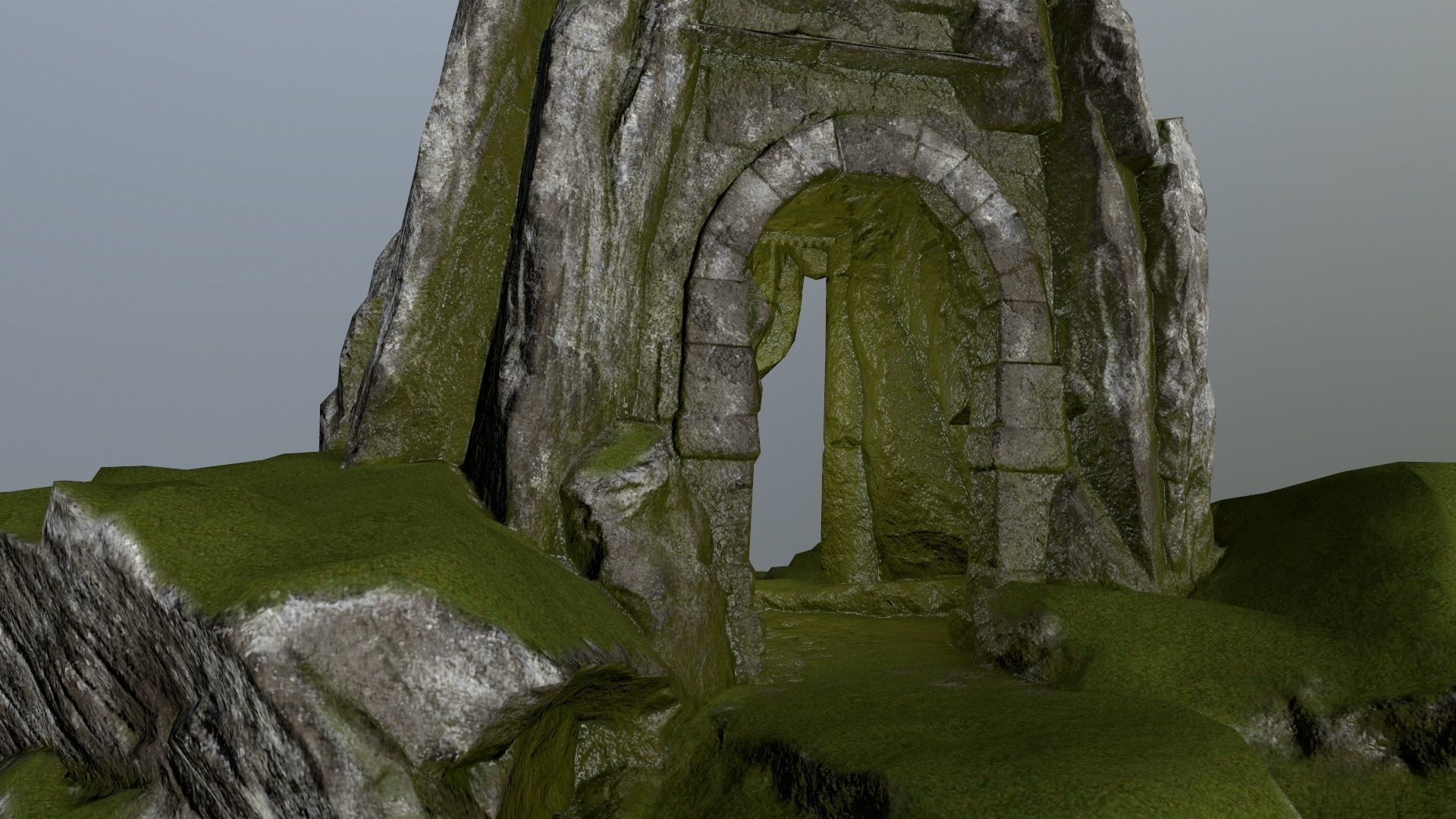 skull cave Low-poly 3D model_13