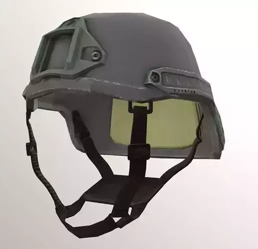 Low Poly PBR Helmet military