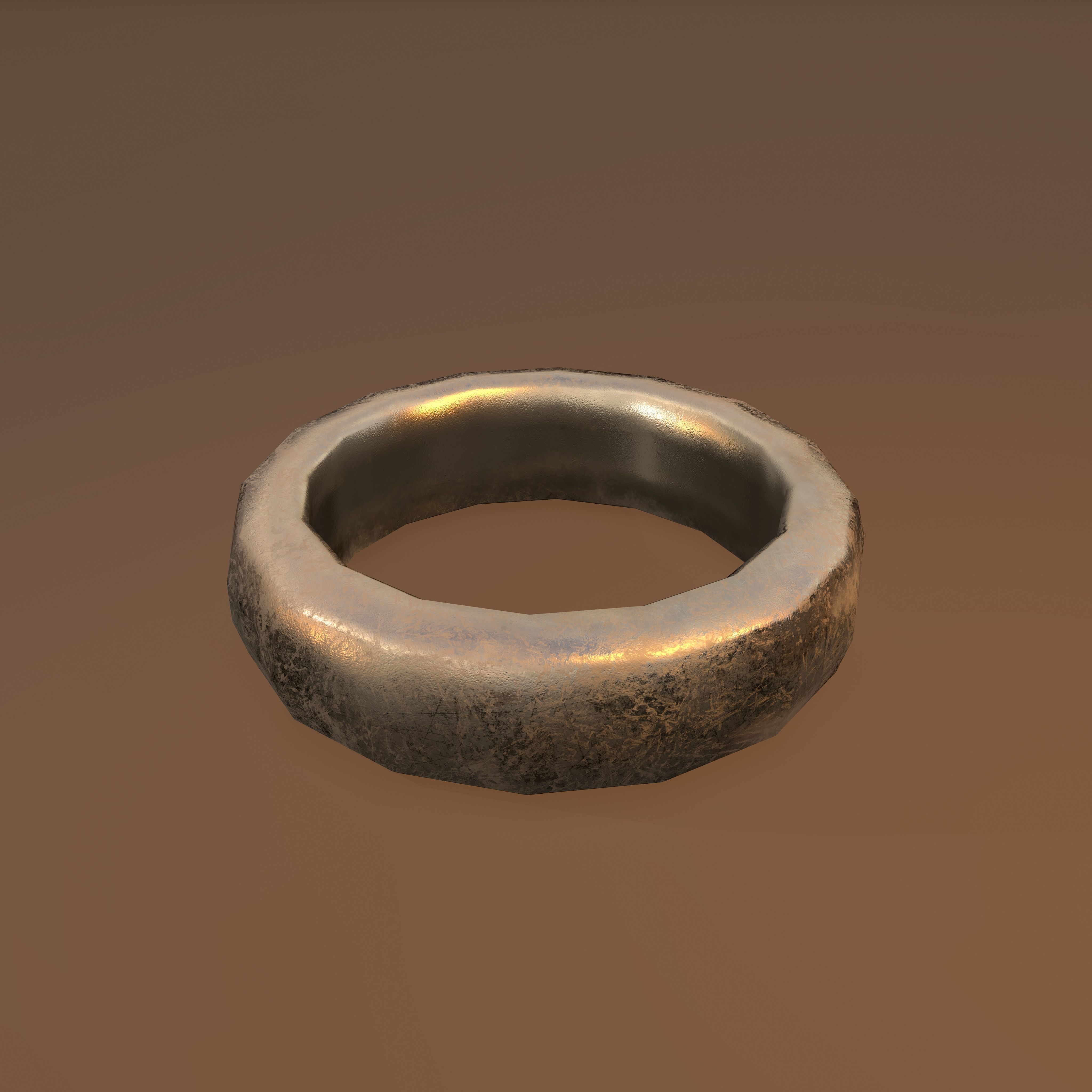 Gold Band Ring Free low-poly 3D model_27