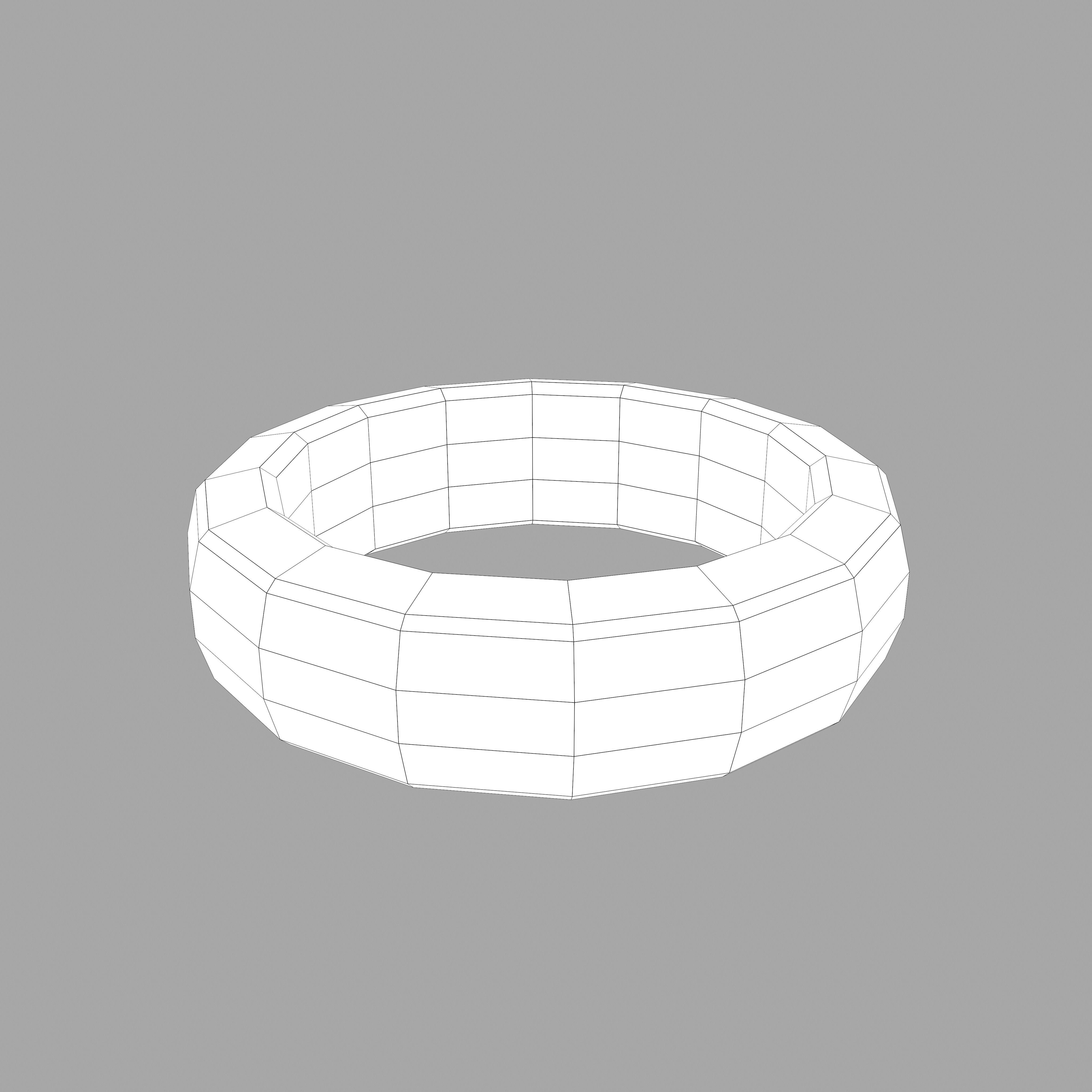 Gold Band Ring Free low-poly 3D model_35