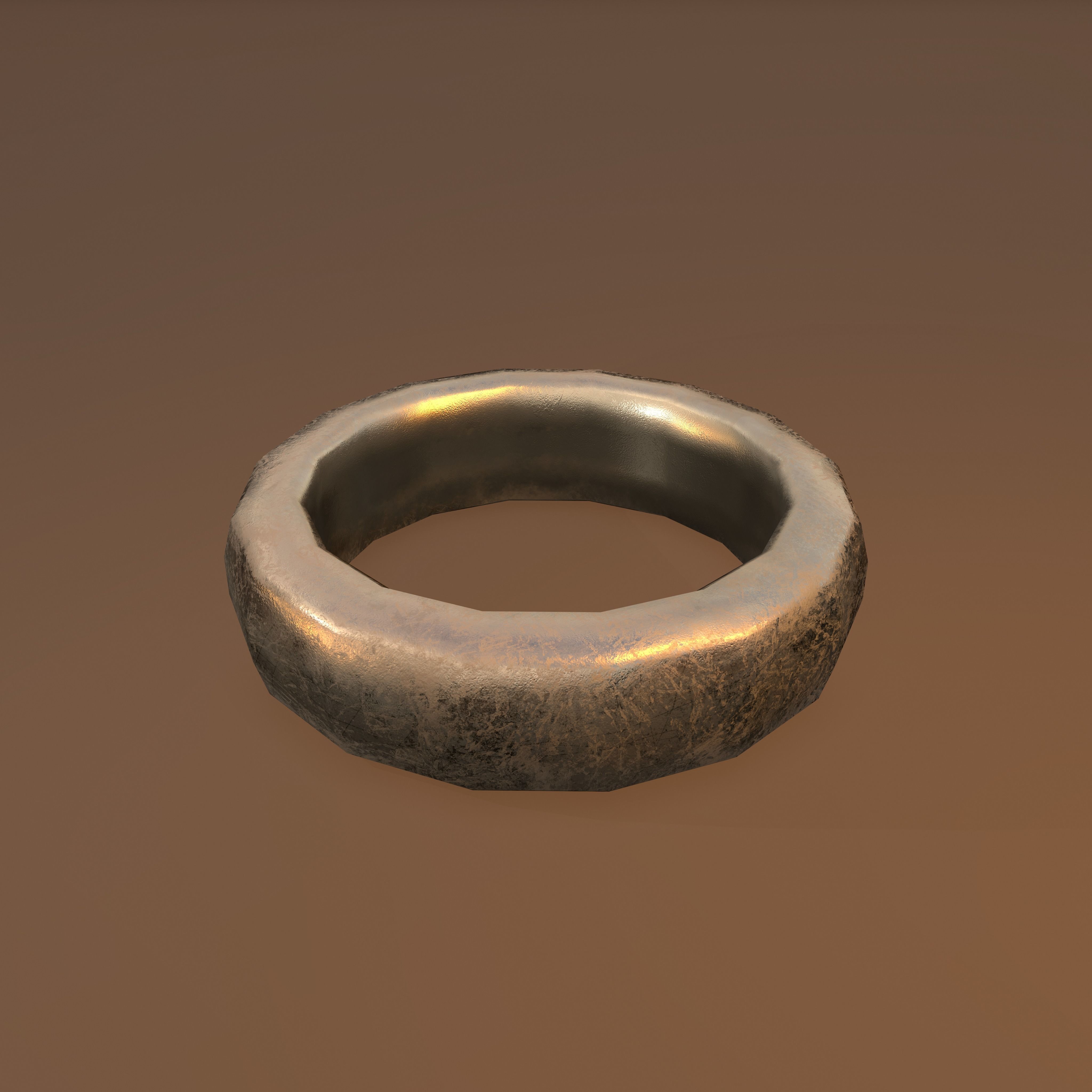 Gold Band Ring Free low-poly 3D model_28