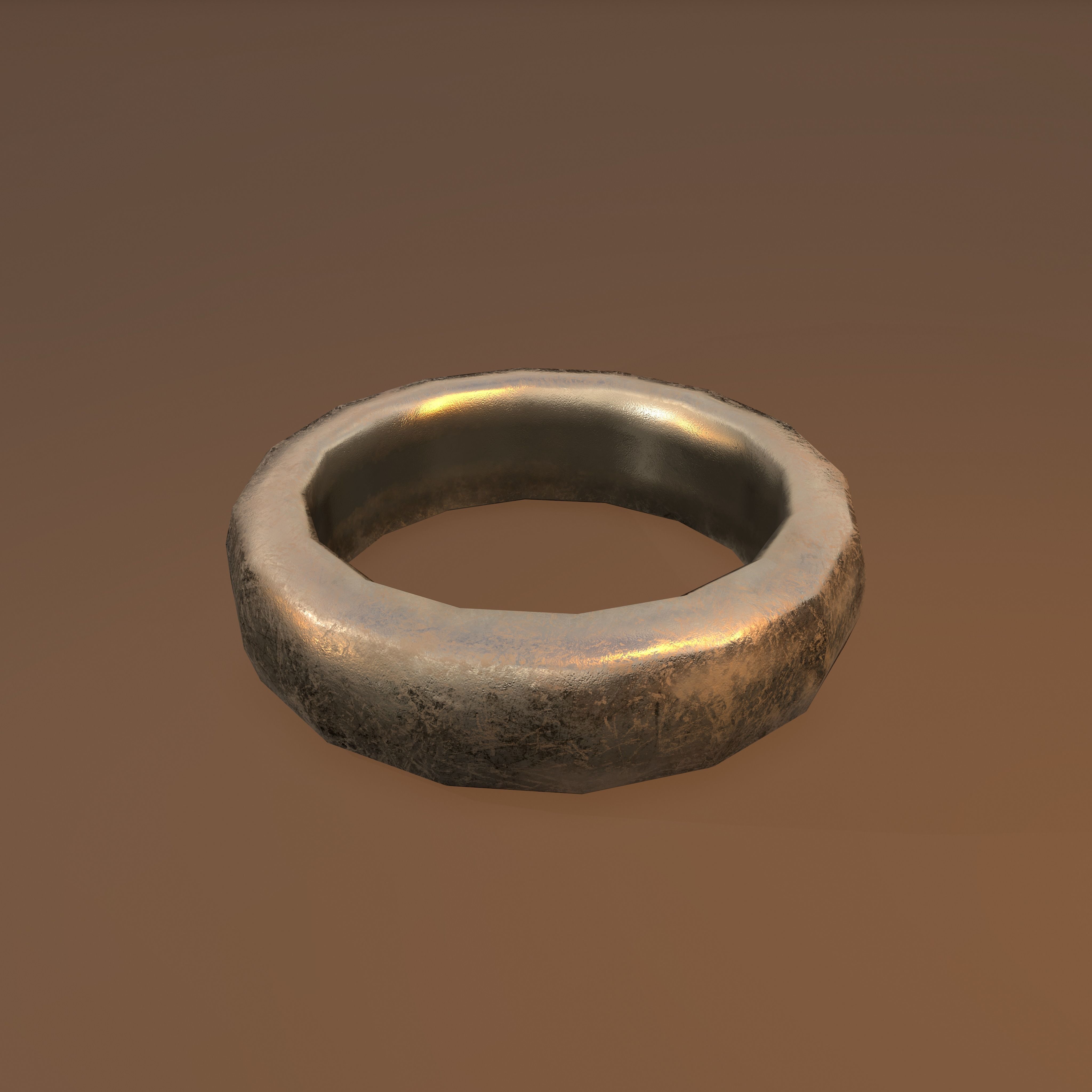 Gold Band Ring Free low-poly 3D model_26
