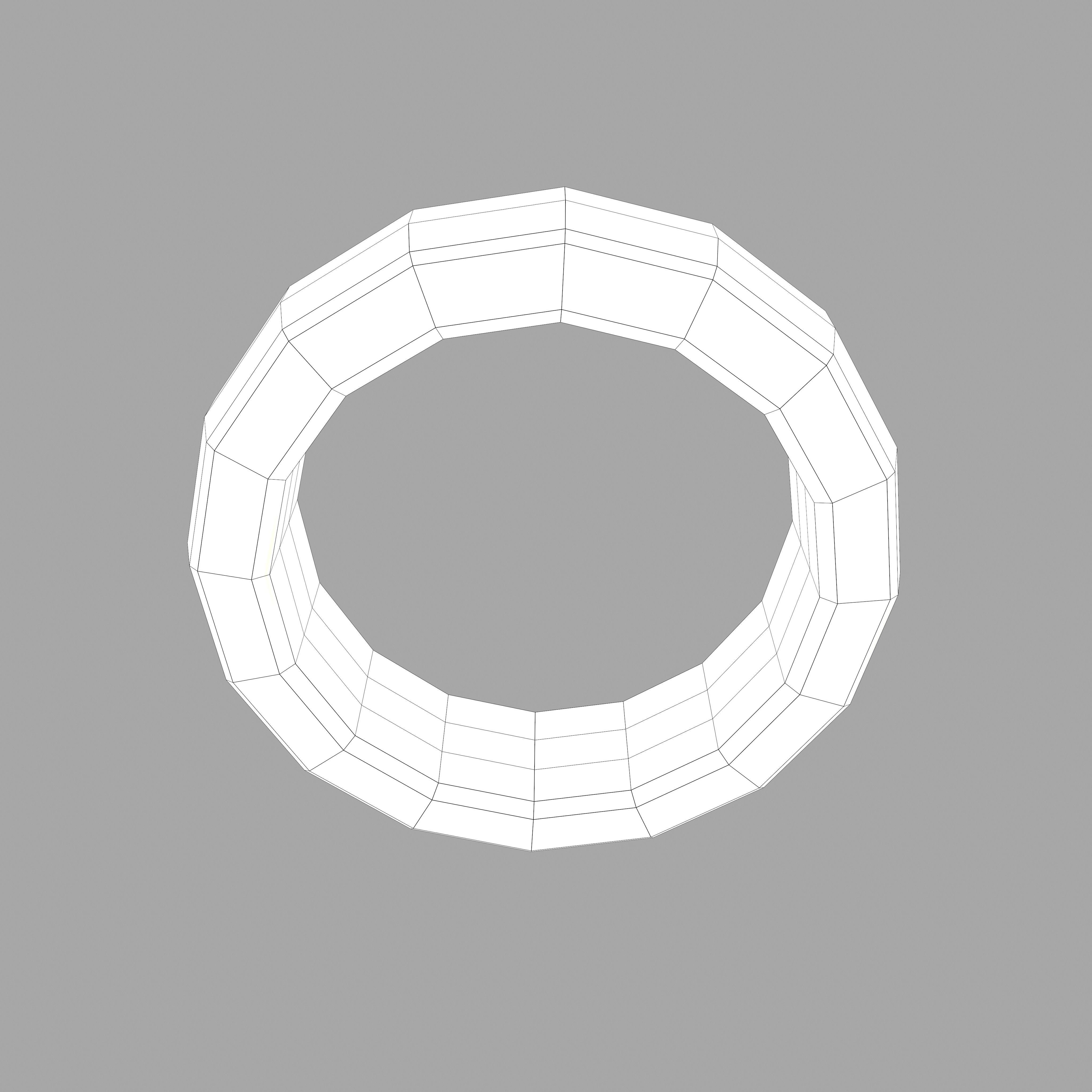 Gold Band Ring Free low-poly 3D model_41