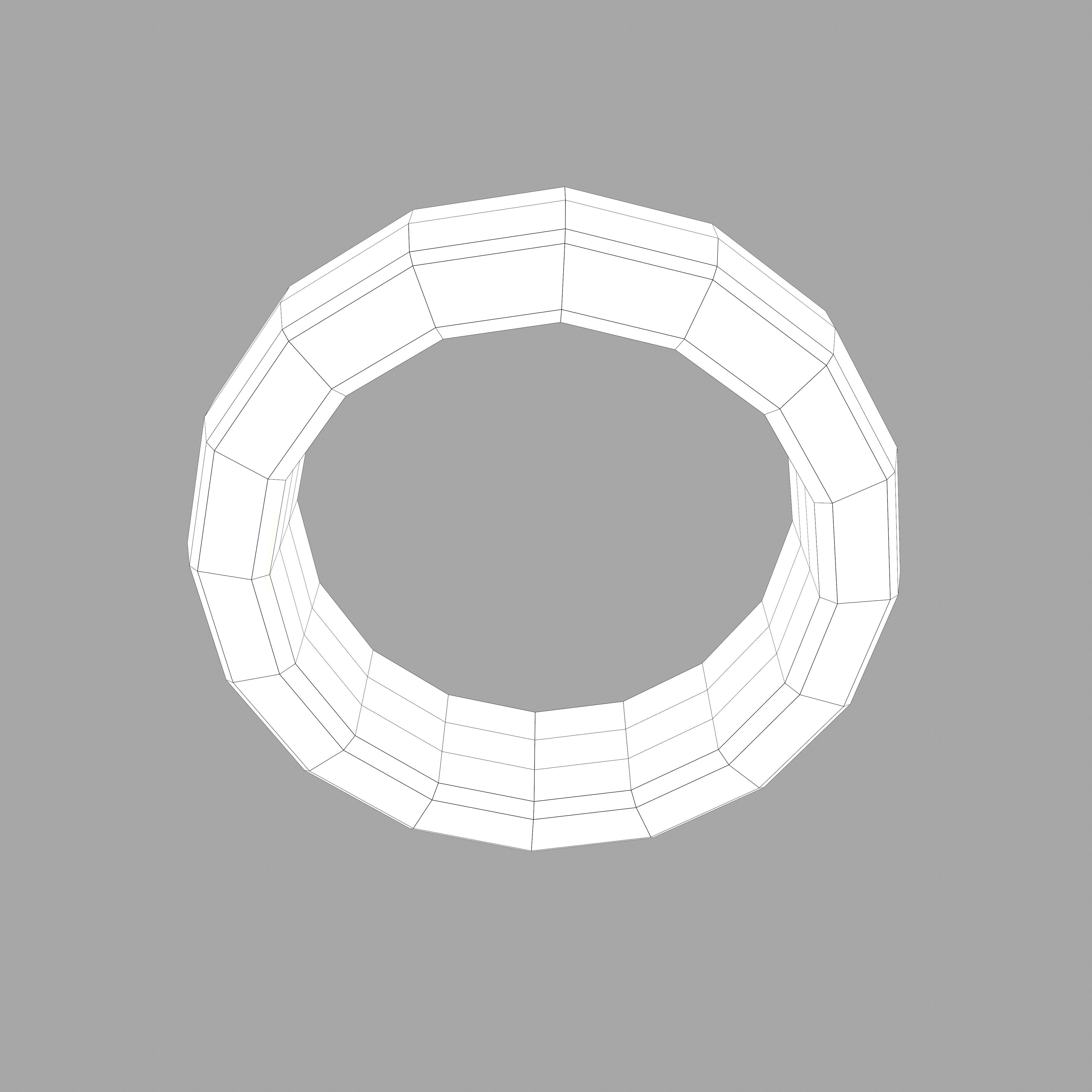 Gold Band Ring Free low-poly 3D model_37