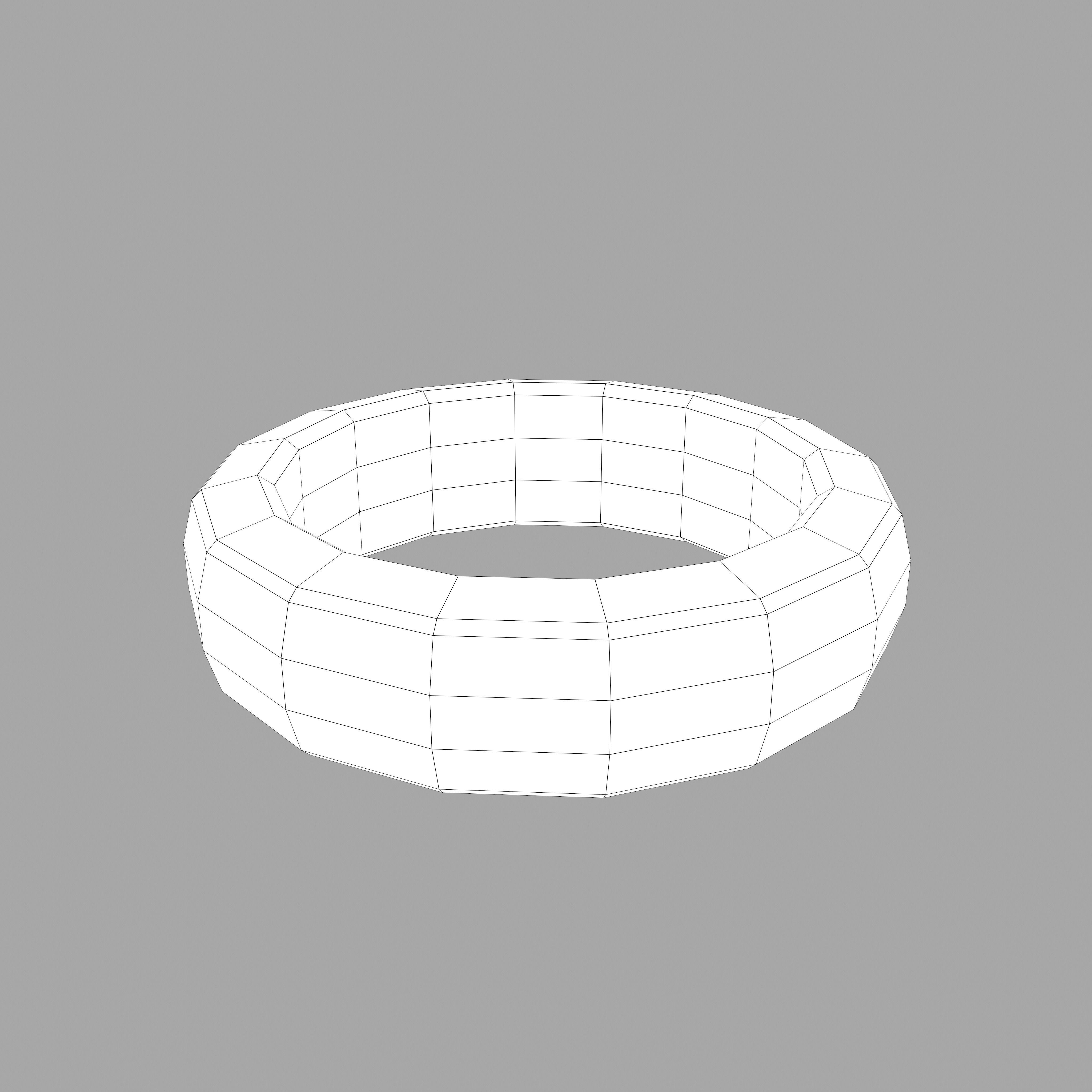 Gold Band Ring Free low-poly 3D model_33