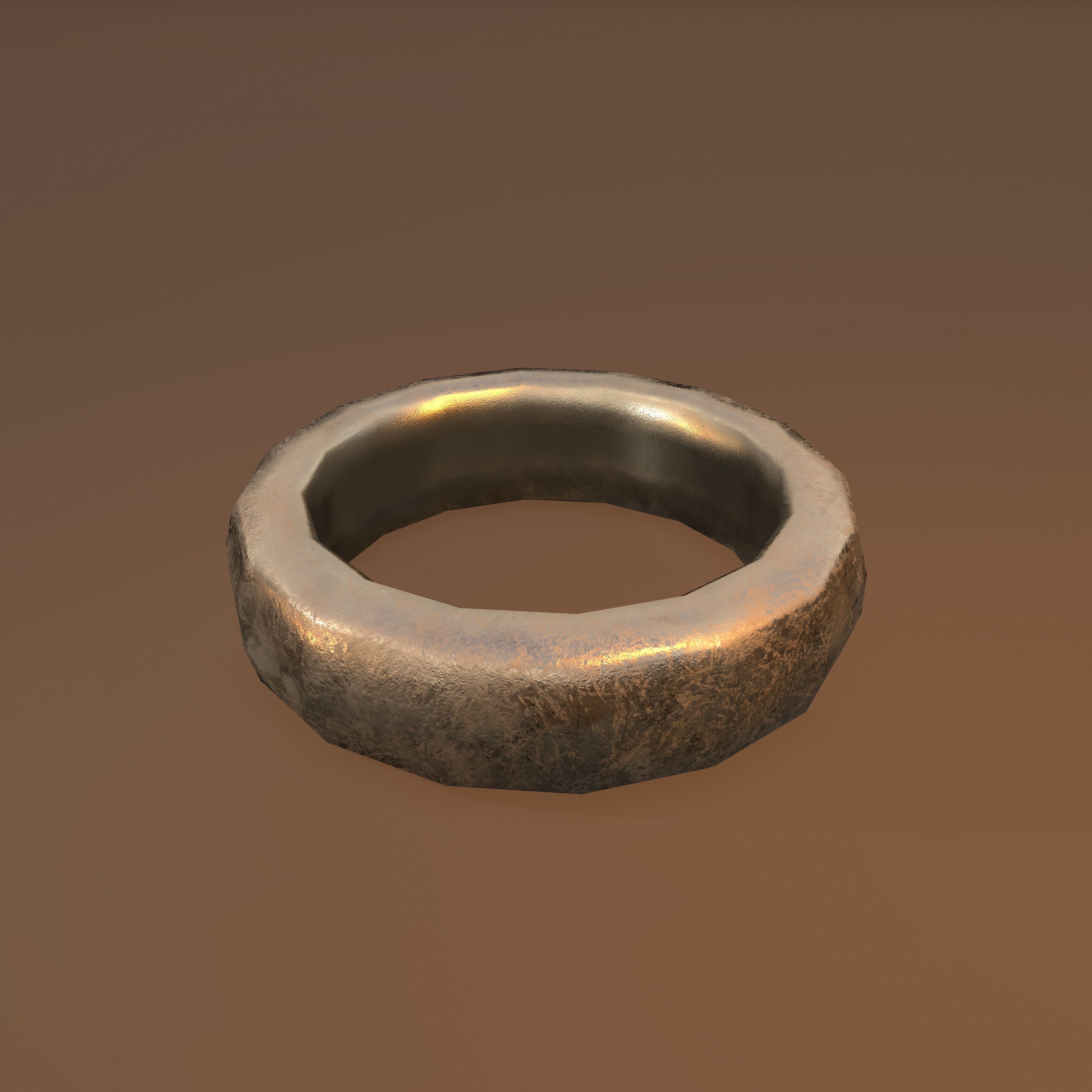 Gold Band Ring Free low-poly 3D model_21