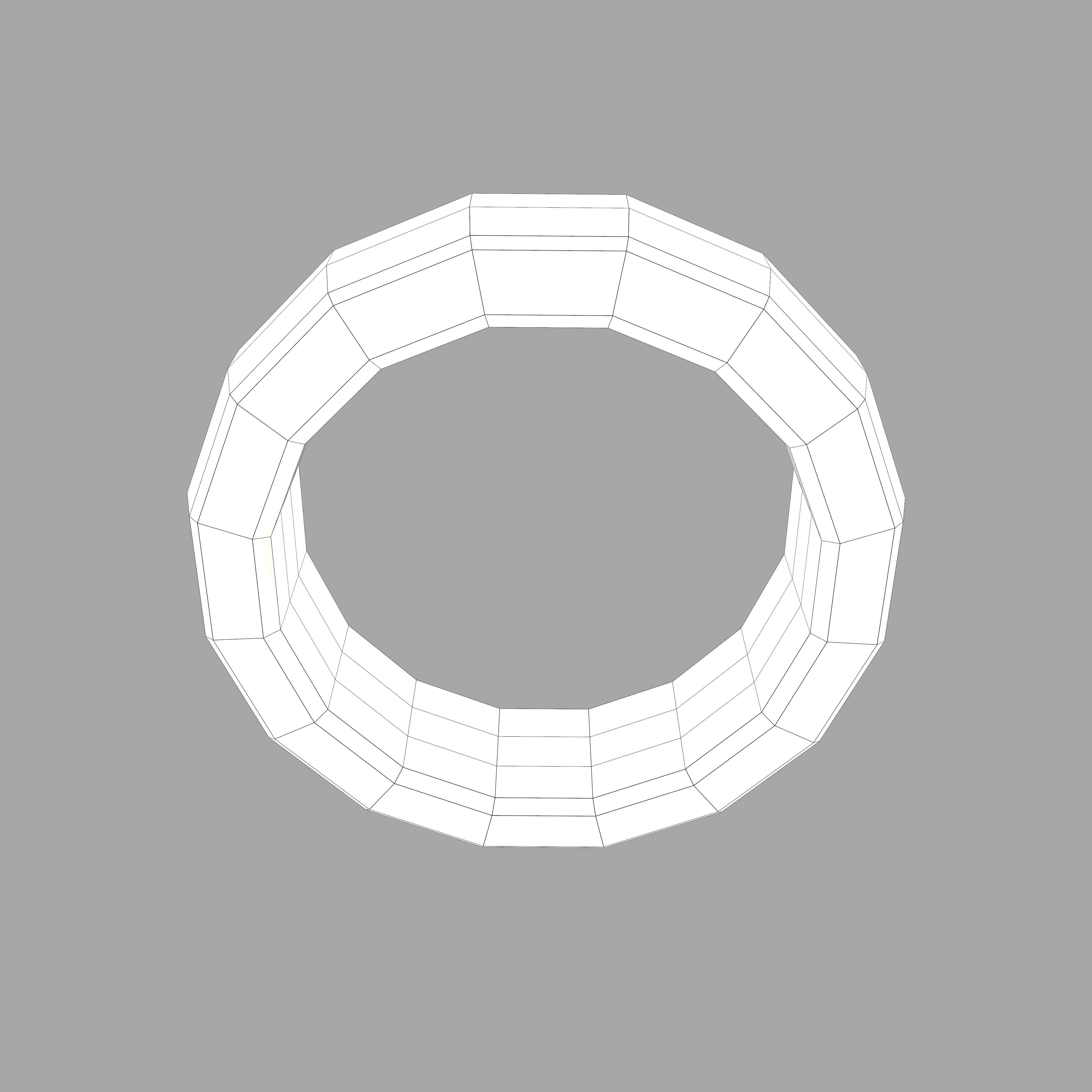 Gold Band Ring Free low-poly 3D model_40