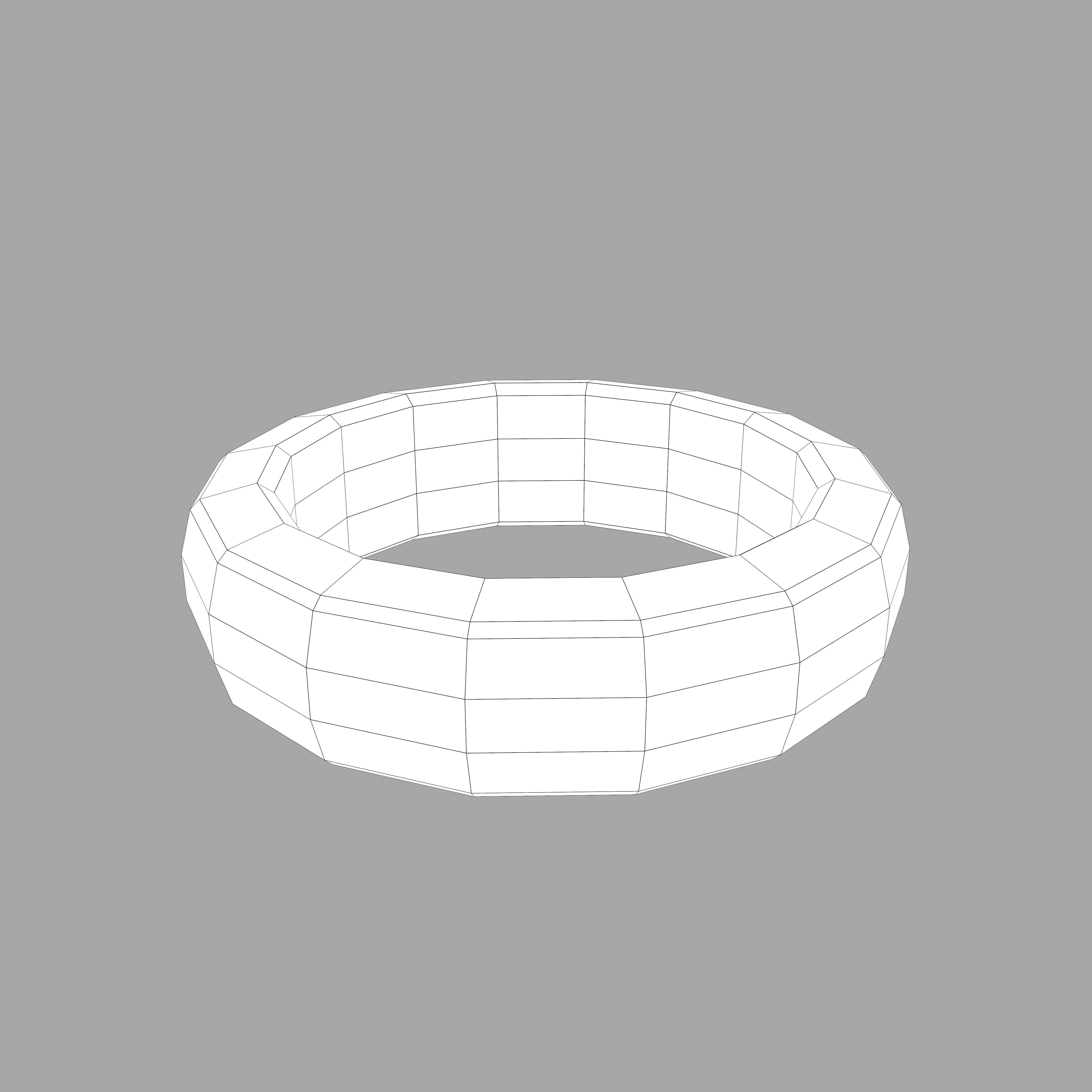 Gold Band Ring Free low-poly 3D model_36