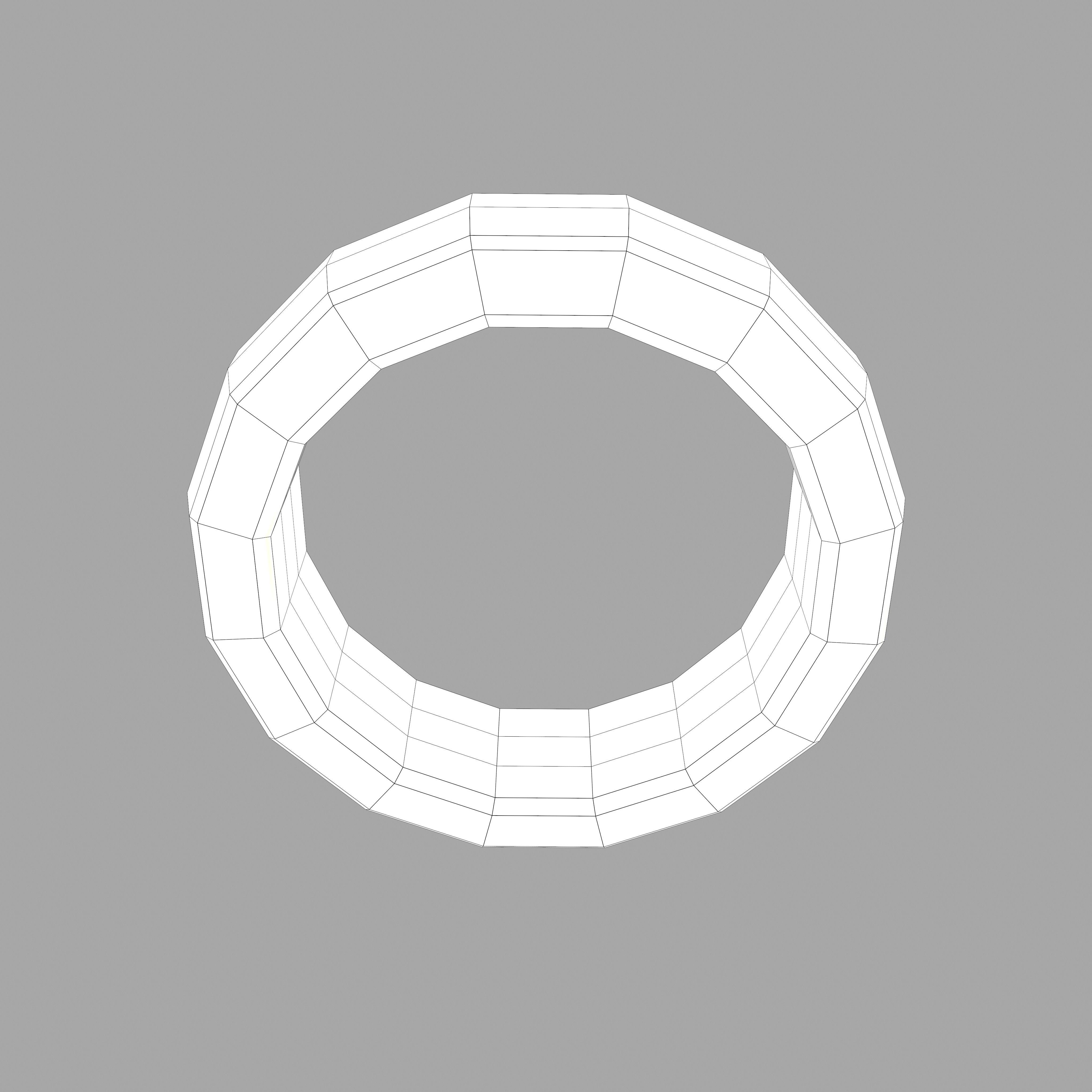 Gold Band Ring Free low-poly 3D model_43