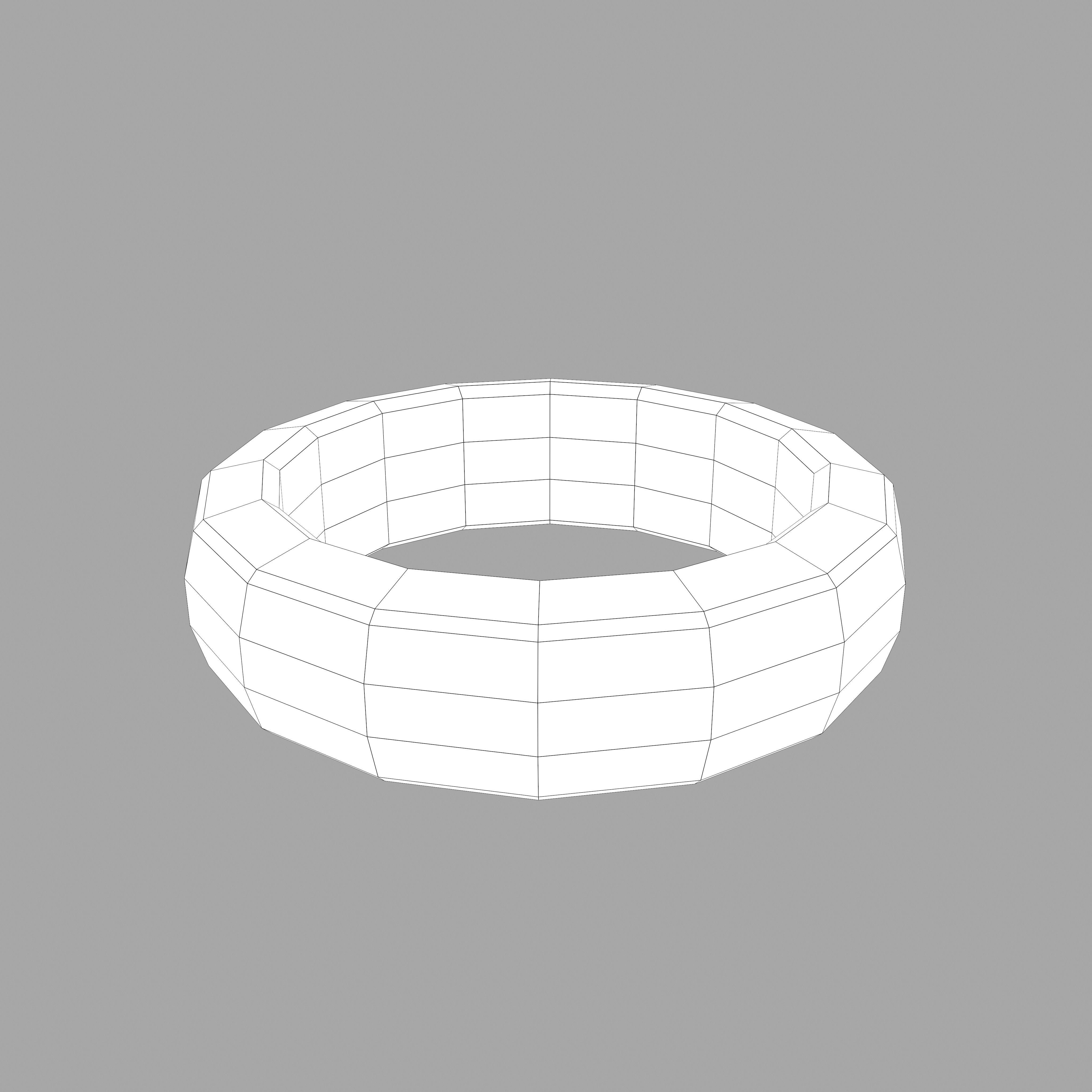 Gold Band Ring Free low-poly 3D model_29