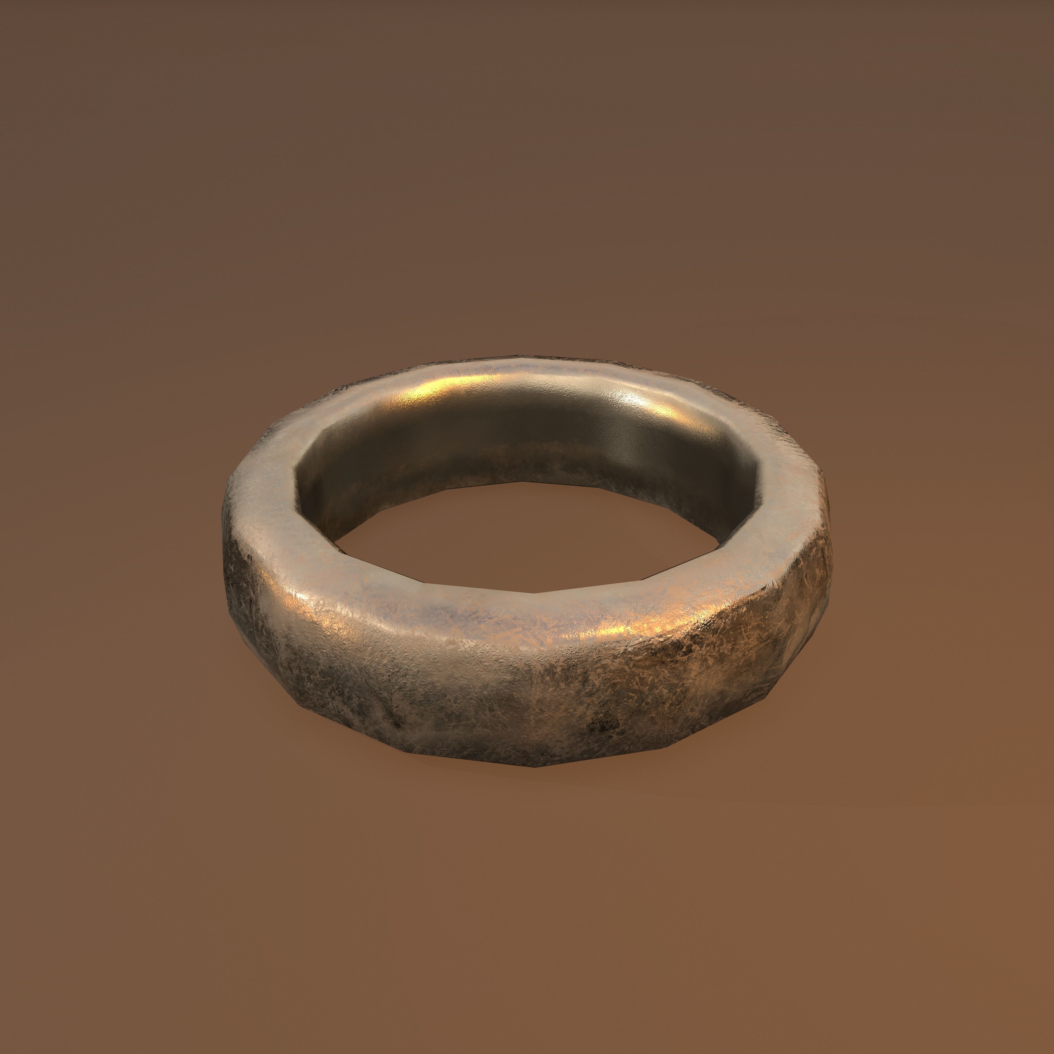 Gold Band Ring Free low-poly 3D model_24