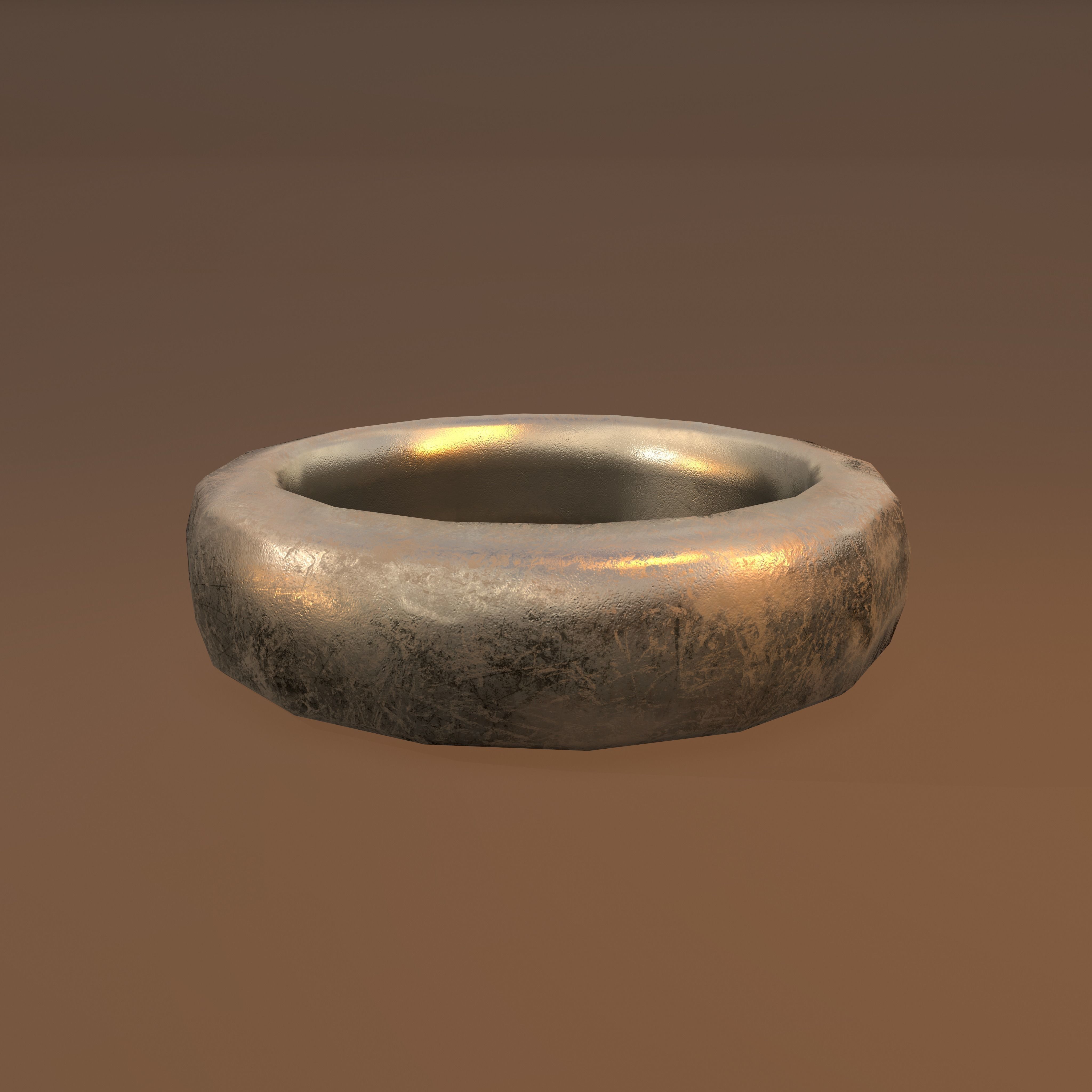 Gold Band Ring Free low-poly 3D model_16
