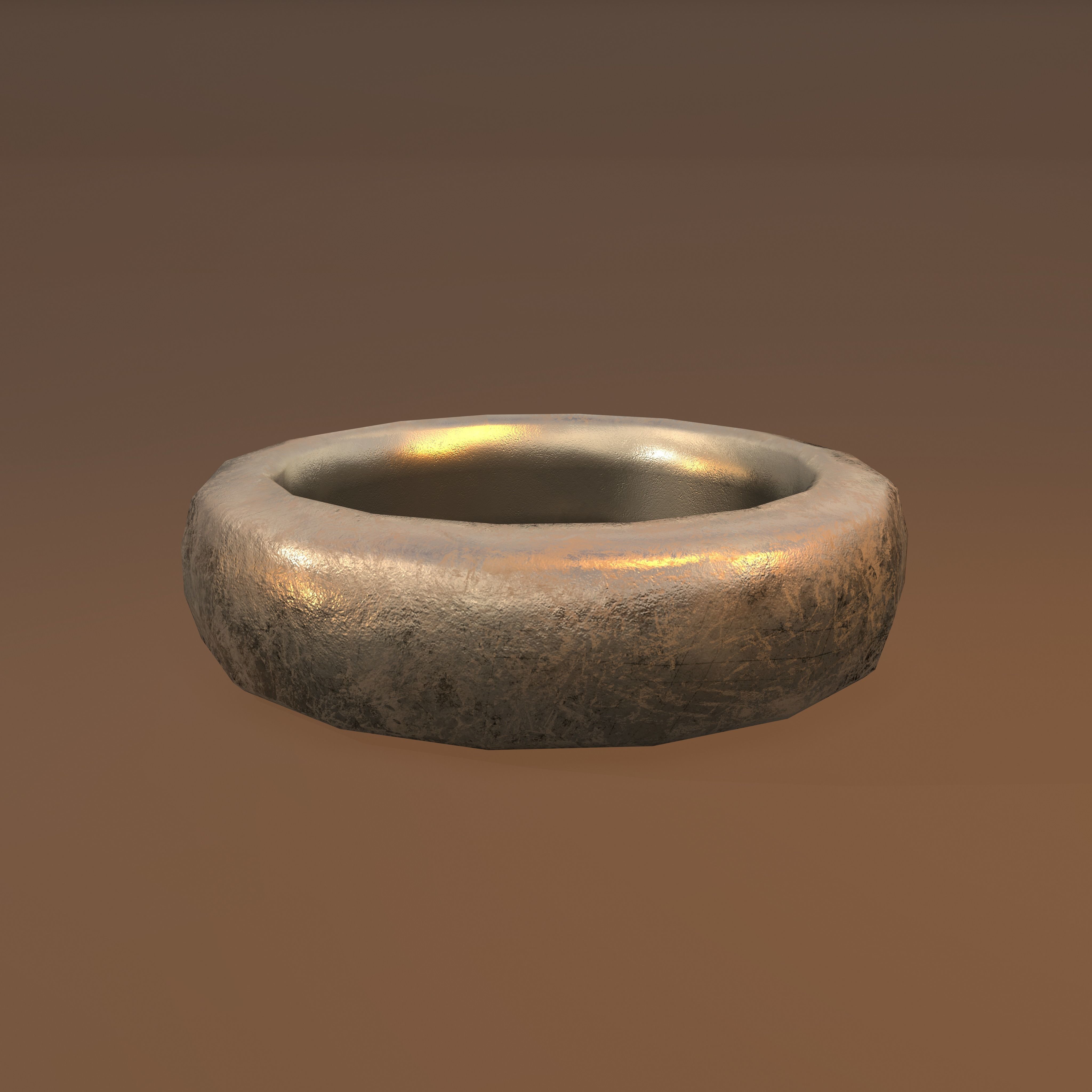 Gold Band Ring Free low-poly 3D model_10