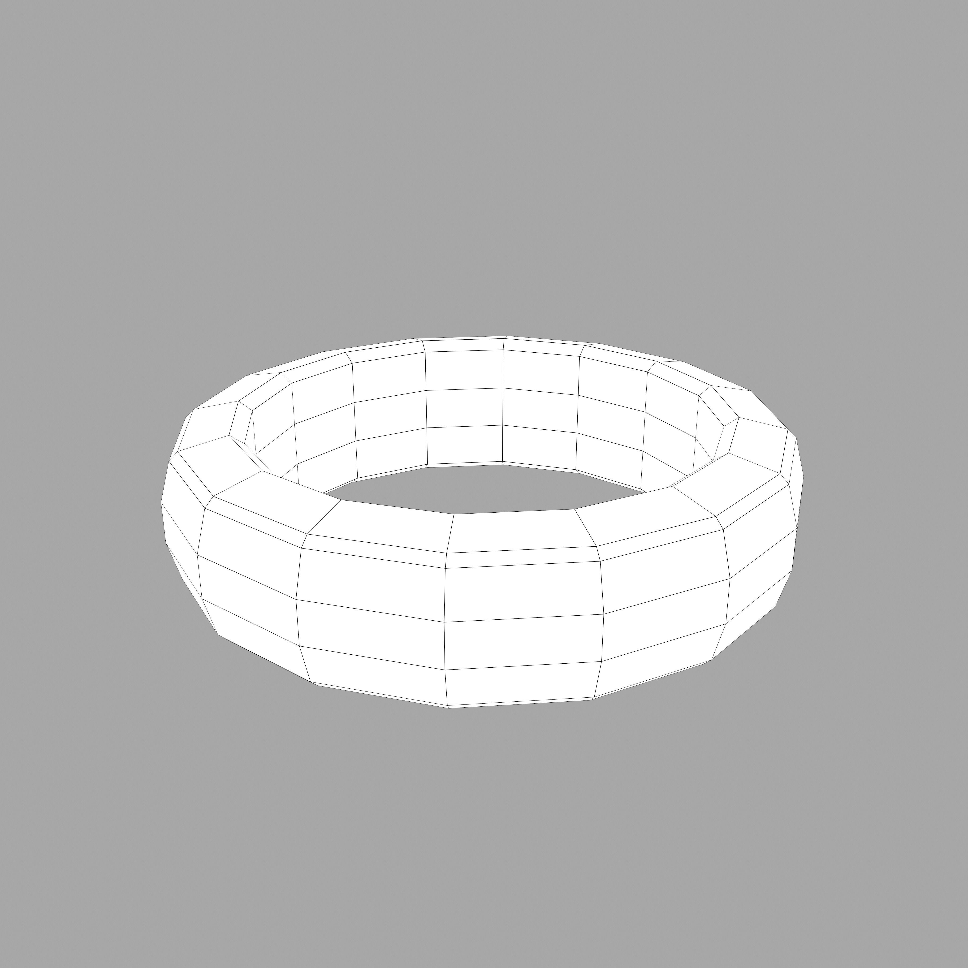Gold Band Ring Free low-poly 3D model_32