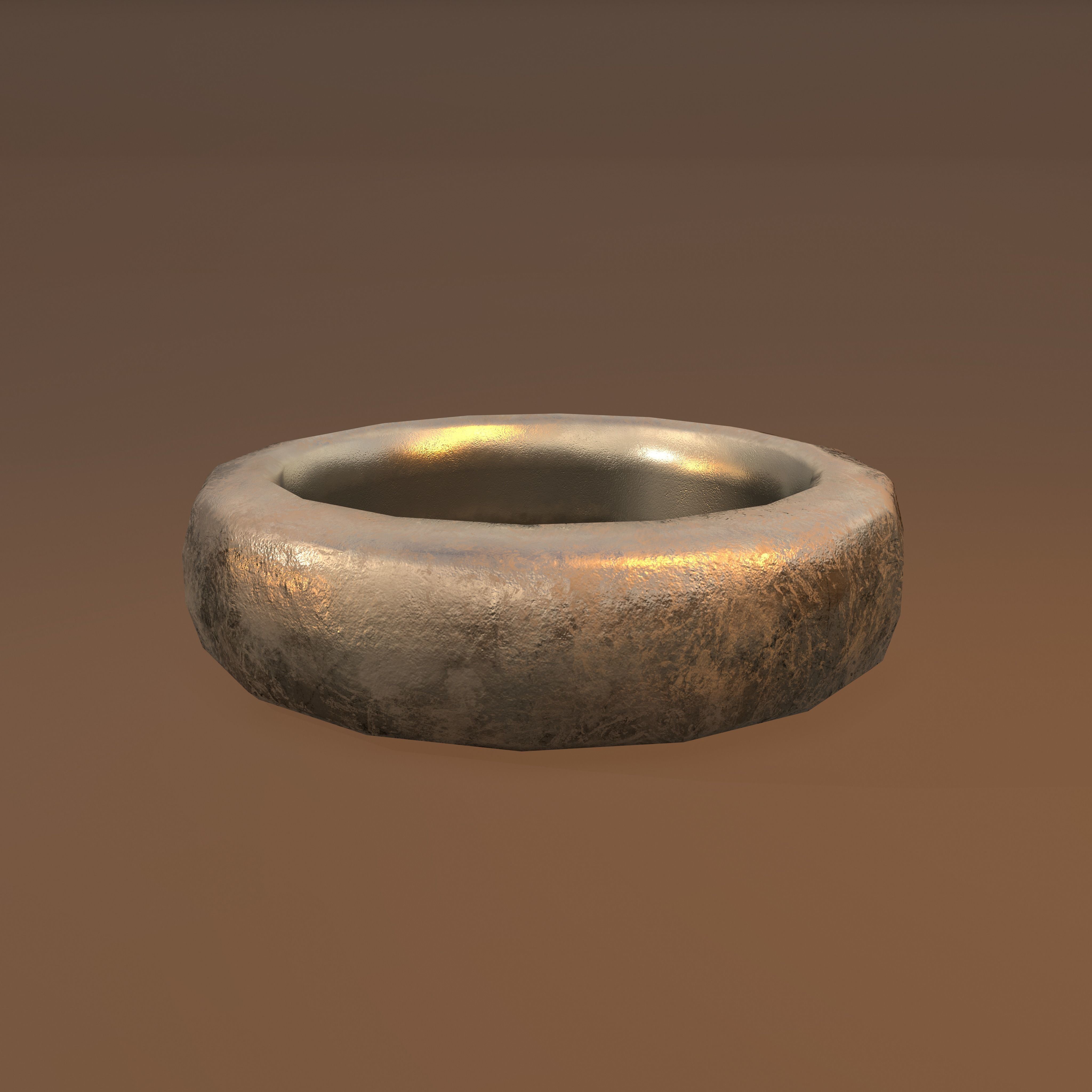 Gold Band Ring Free low-poly 3D model_12