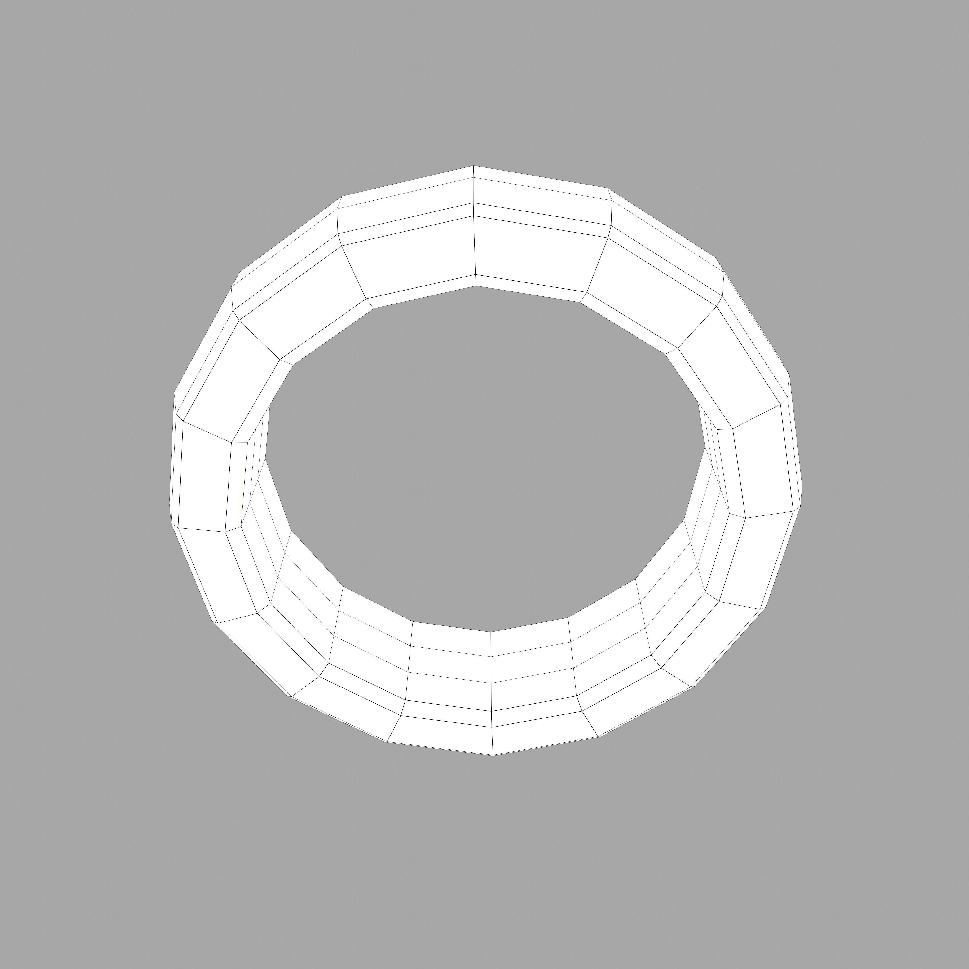 Gold Band Ring Free low-poly 3D model_39