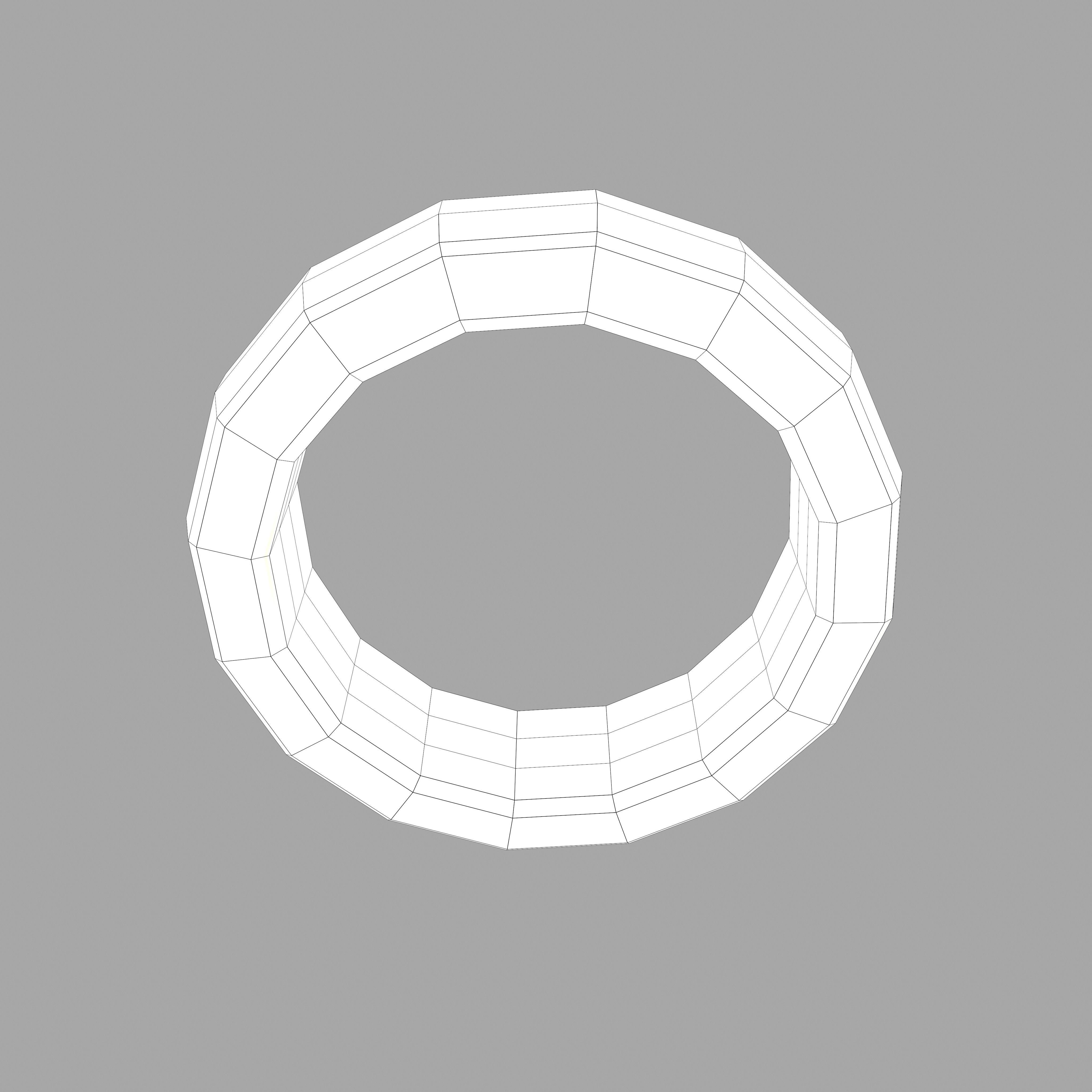 Gold Band Ring Free low-poly 3D model_42