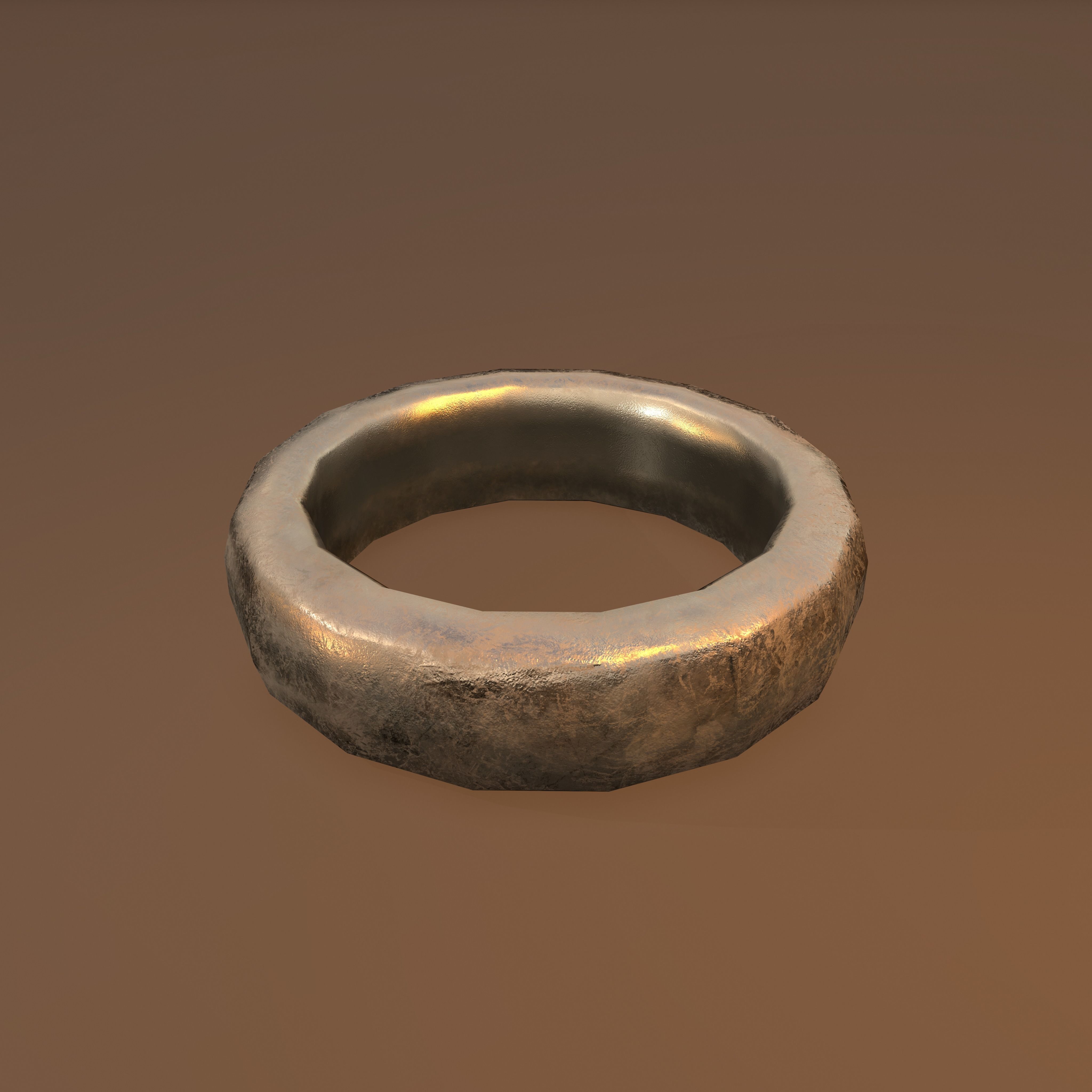 Gold Band Ring Free low-poly 3D model_23