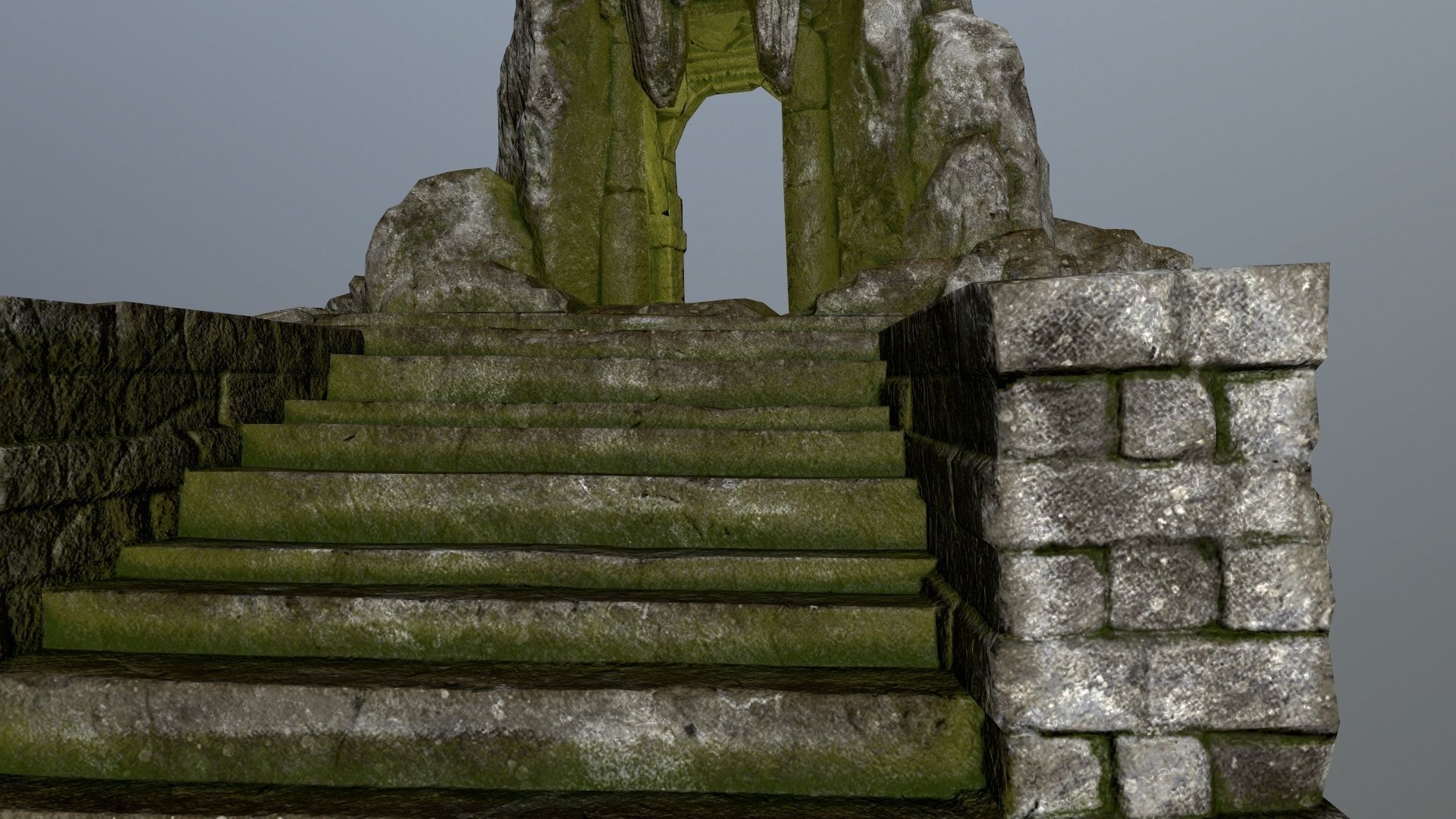 skull cave Low-poly 3D model_8