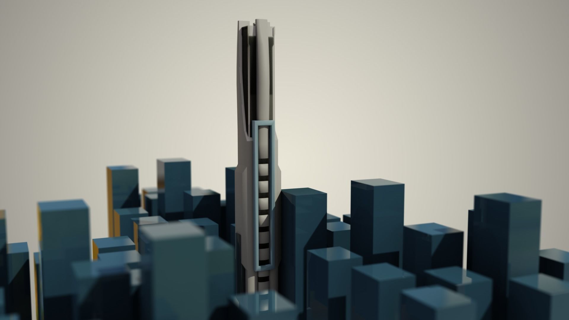 Iso Tower05 Low-poly 3D model_3