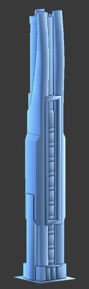 Iso Tower05 Low-poly 3D model_4