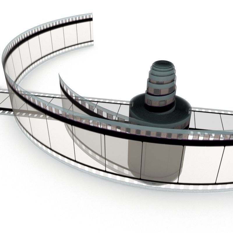 Motion Picture Film Roll 3D model_28