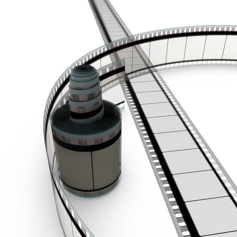 Motion Picture Film Roll 3D model_36
