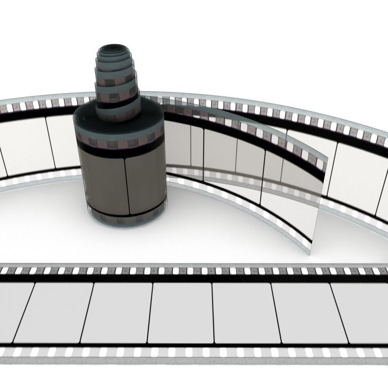 Motion Picture Film Roll 3D model_16