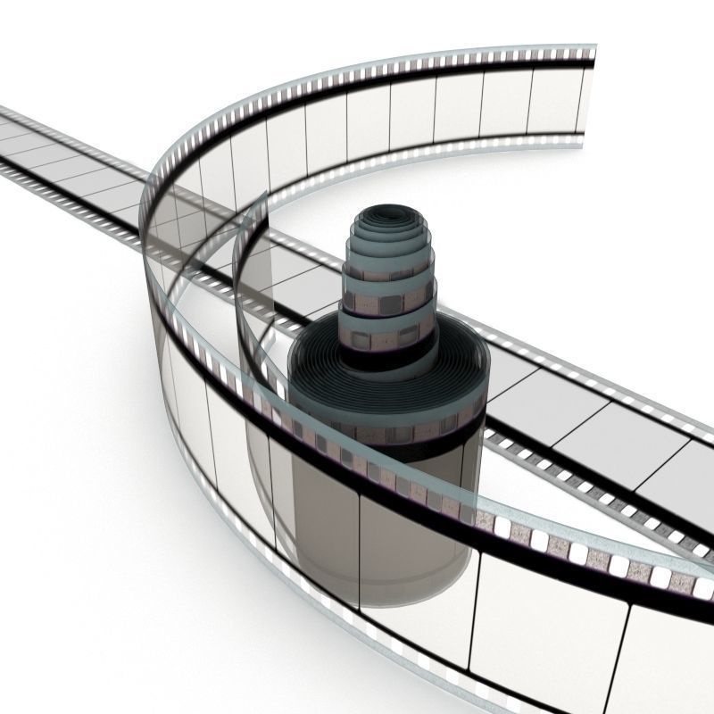 Motion Picture Film Roll 3D model_33