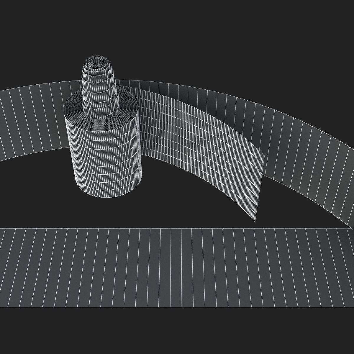 Motion Picture Film Roll 3D model_4