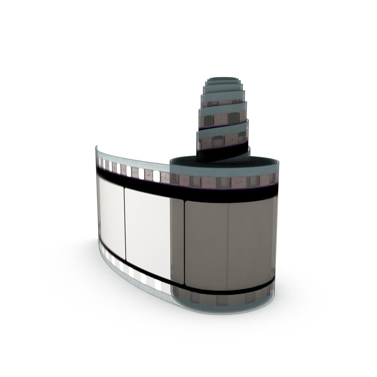 Motion Picture Film Roll 3D model_2