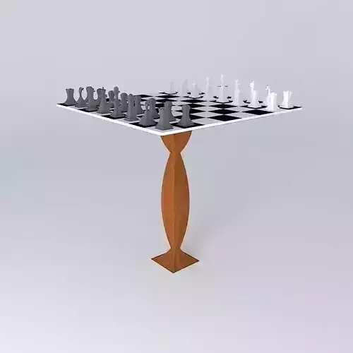 chess board on table