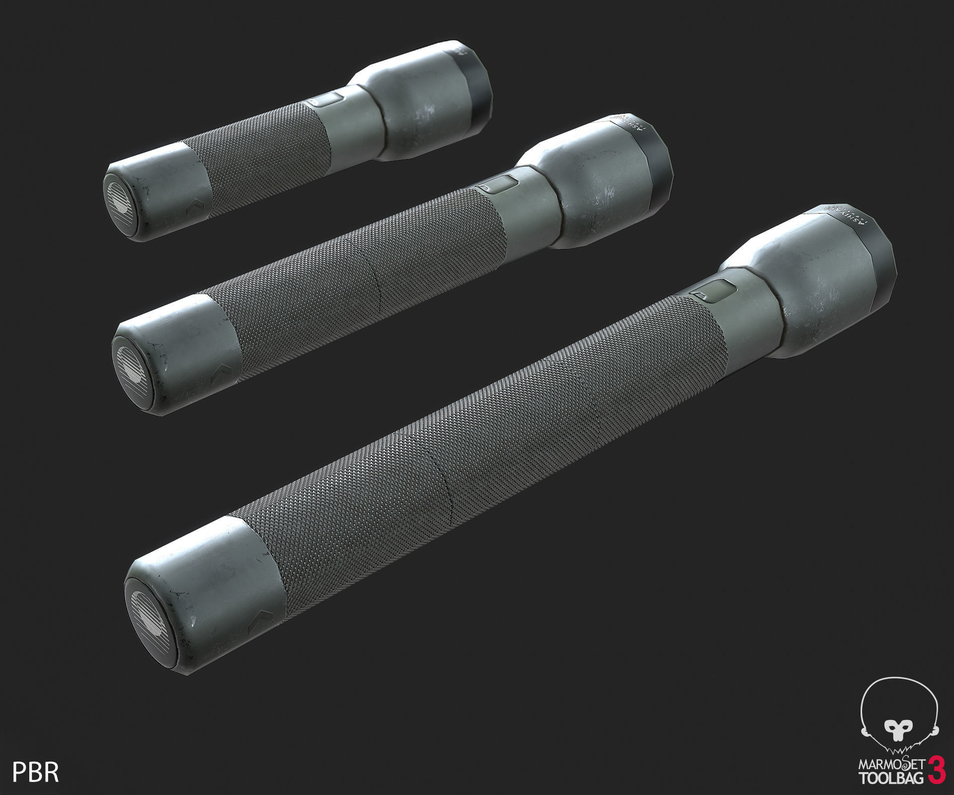 Flash Light PBR Specular Mobile LOD Sci-Fi Low-poly 3D model_8